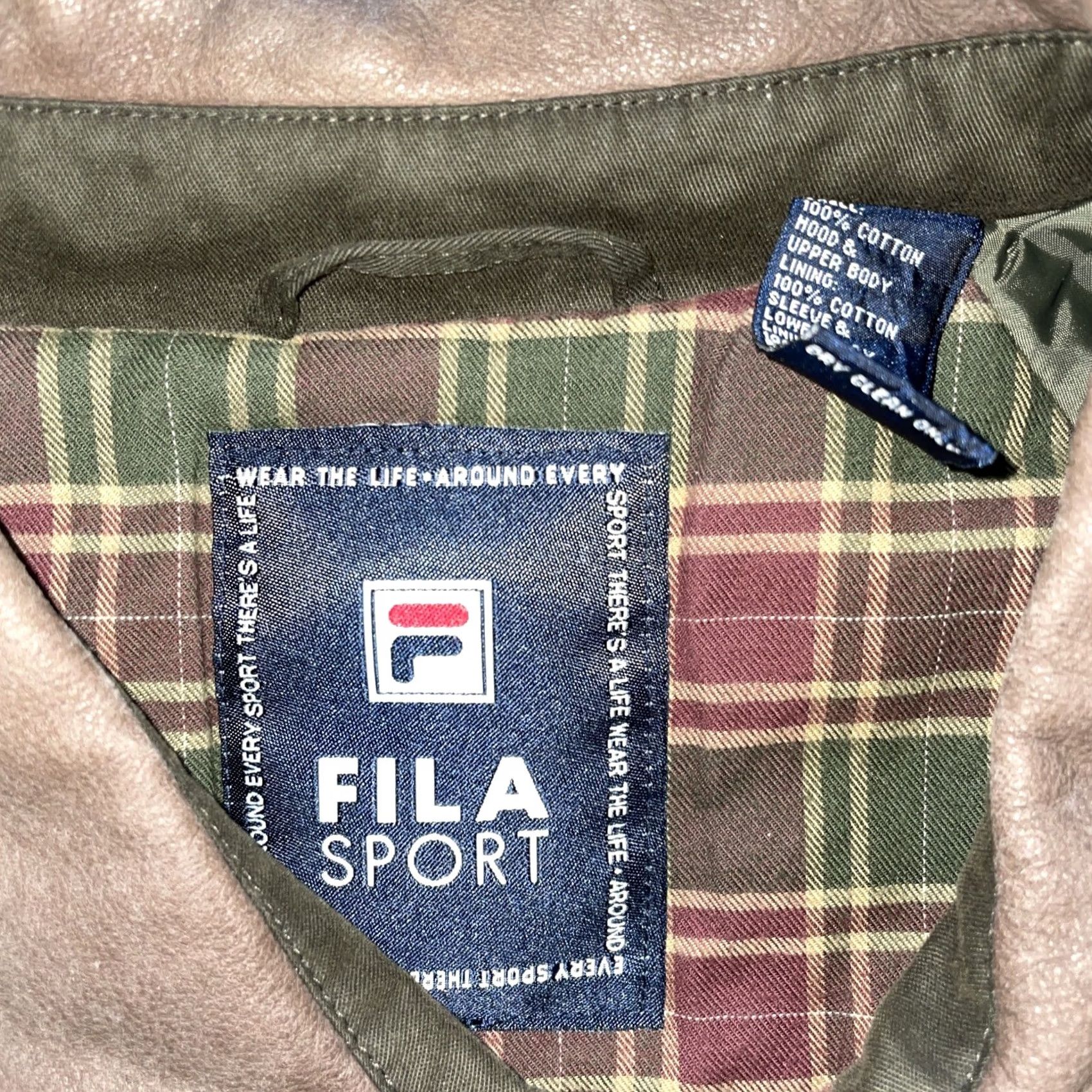 Fila FILA Sport Quilted Green Cotton Jacket Mens L Size US L / EU 52-54 / 3 - 3 Thumbnail