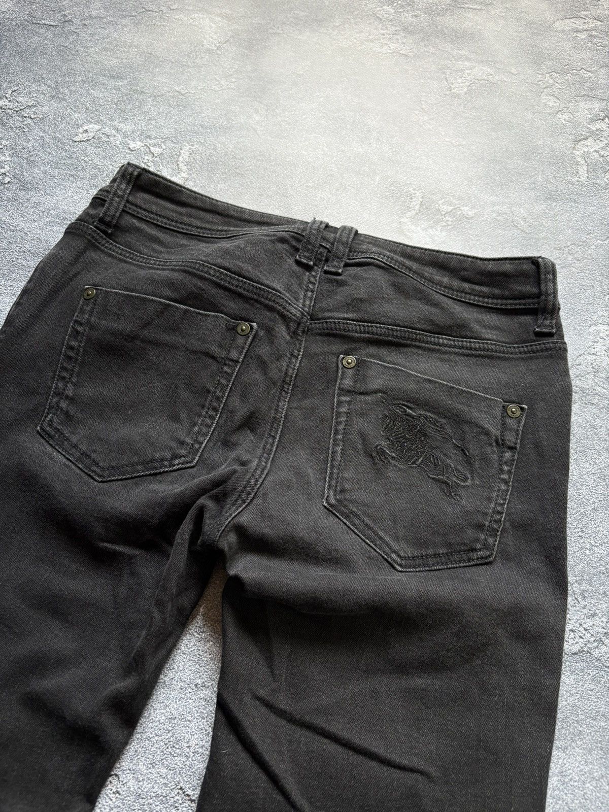 Burberry Vintage Burberry Logo Luxury Black Slim Jeans Size 27" / US 4 / IT 40 - 5 Thumbnail