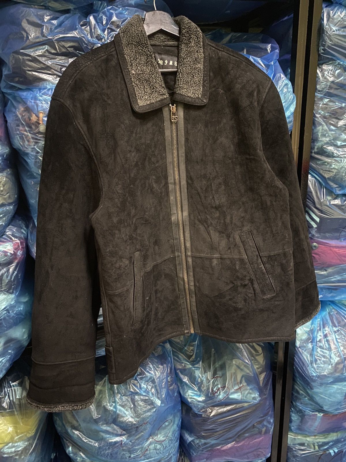 Other Vintage PRIME Black Suede Shearling-Style Jacket Made Korea Size US M / EU 48-50 / 2 - 3 Thumbnail