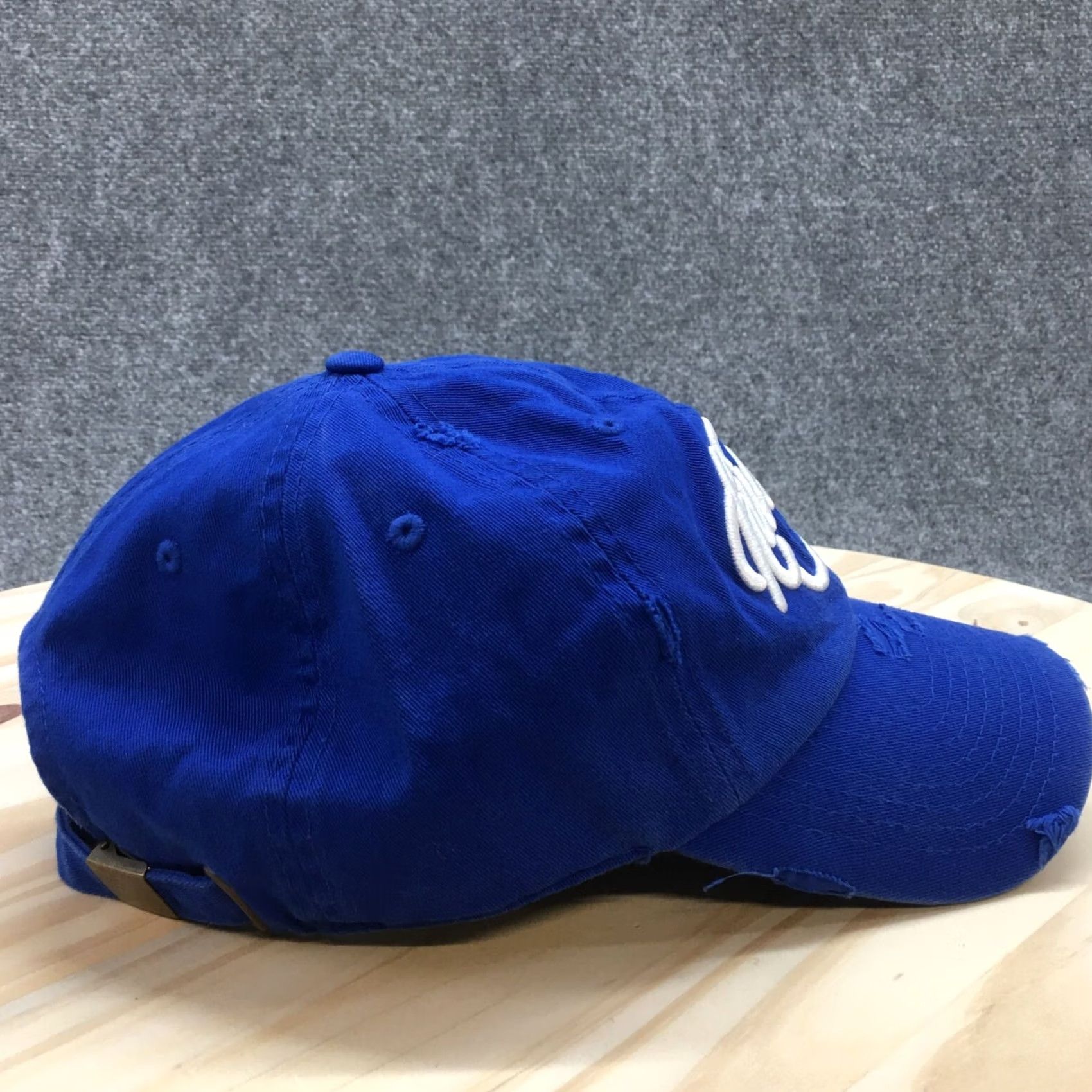 Vintage Kbethos Hustle Baseball Hat Mens Blue OS Curved Brim Embroidered Logo Size ONE SIZE - 6 Thumbnail
