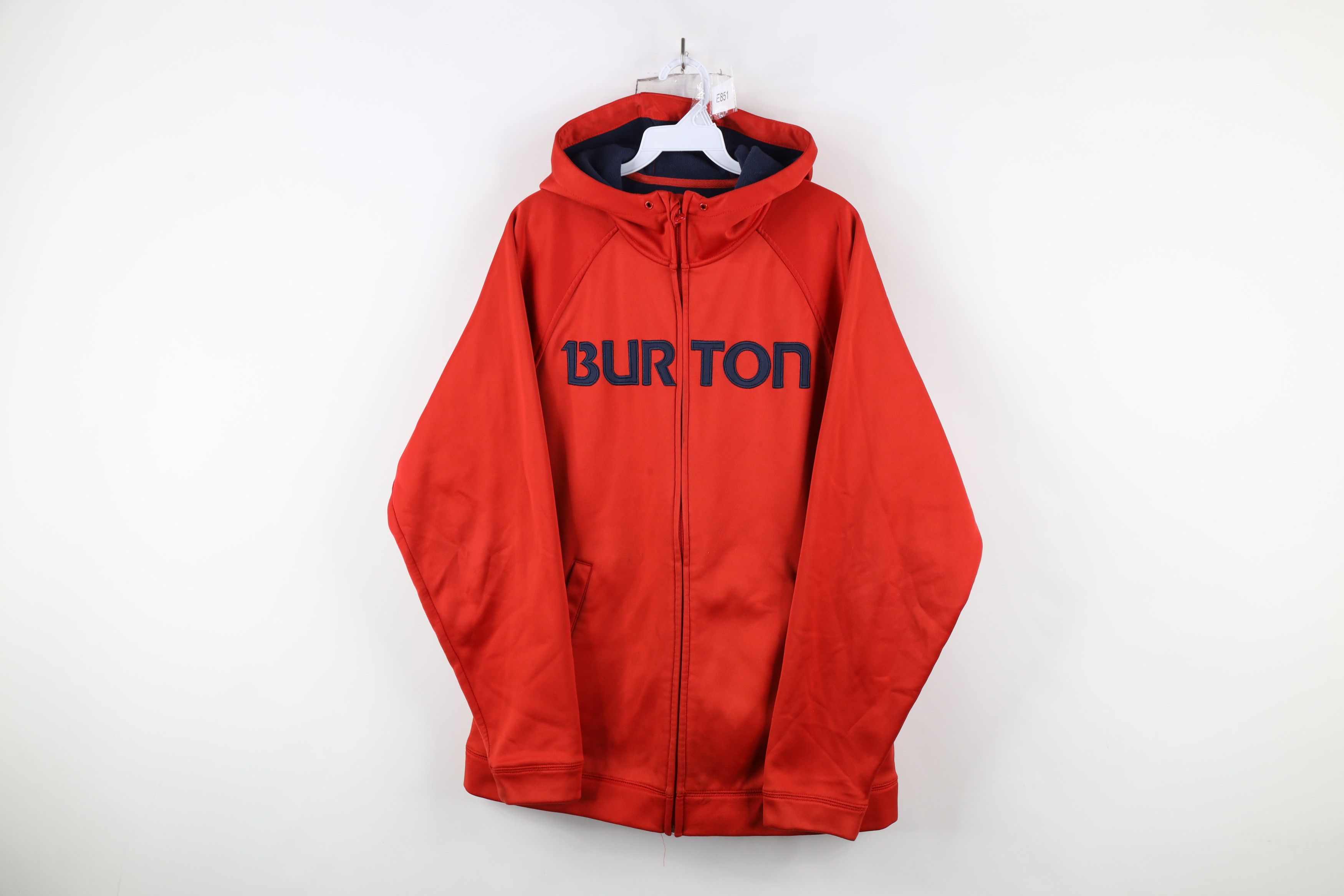 Burton × Vintage Vintage Y2K Burton Snowboards Spell Out Full Zip Hoodie Size US L / EU 52-54 / 3 - 1 Thumbnail