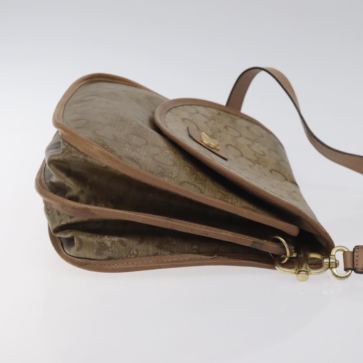 Celine CELINE C Sulky Shoulder Bag Coated Canvas Beige Gold Size ONE SIZE - 4 Thumbnail