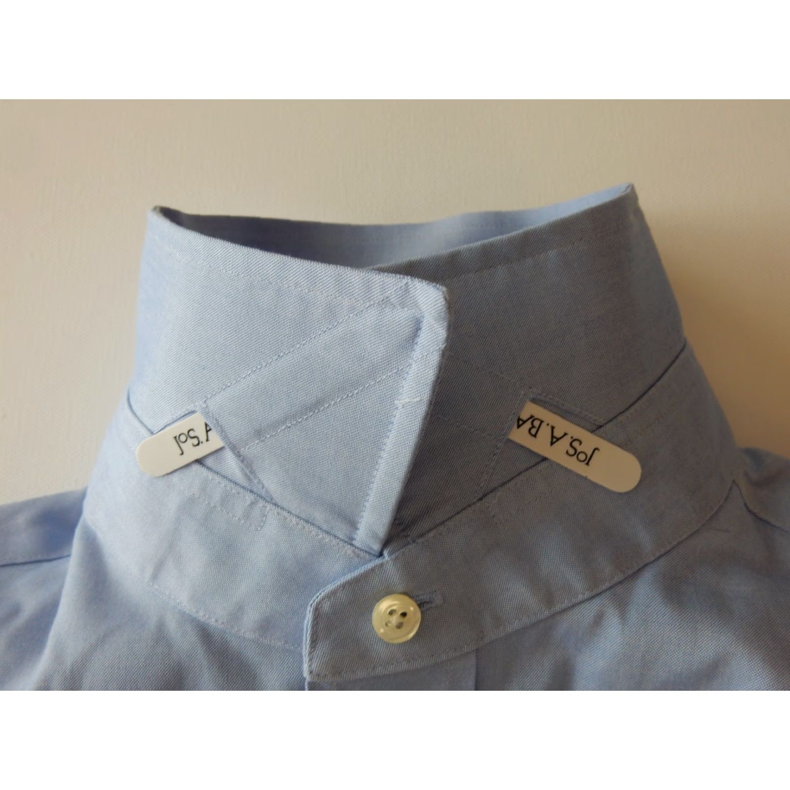 Jos. A. Bank Jos. A. Bank Men's Dress Shirt Solid Blue 16 36 Slim Fit French Cuff Shirt Mens Regular Size 16-36 Long Sleeve Cotton Size 42R - 2 Thumbnail