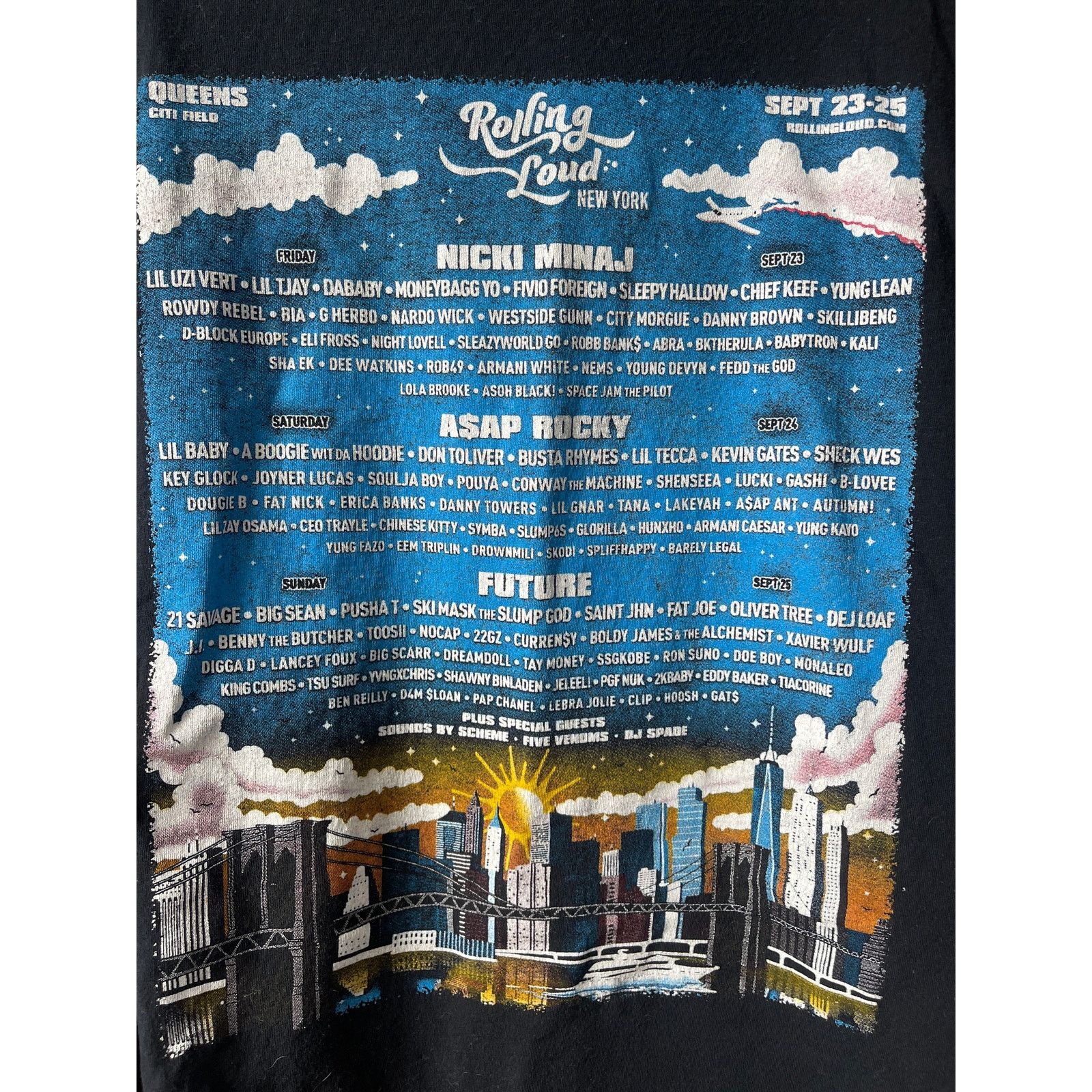 Band Tees × Rolling Loud Rolling Loud New York 2022 Graphic Concert T Shirt Size US L / EU 52-54 / 3 - 4 Thumbnail