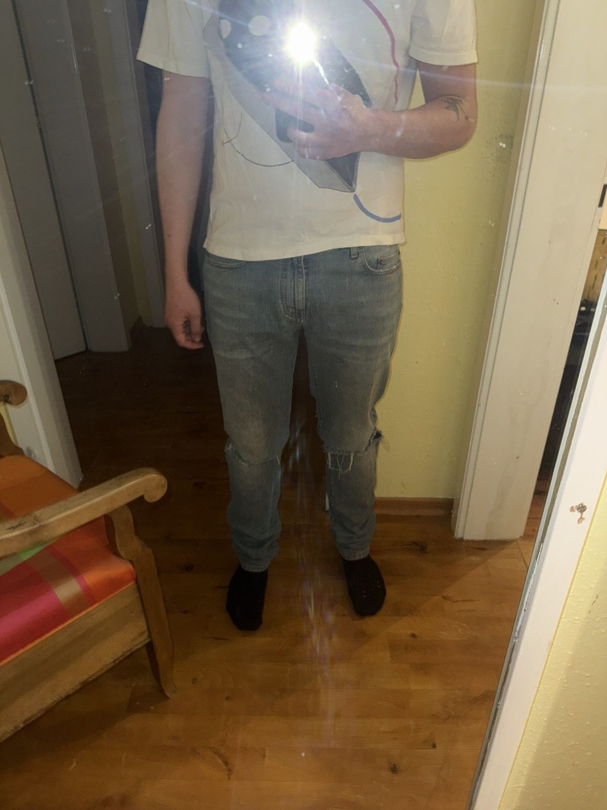 Saint Laurent Paris Saint Laurent ripped skinny jeans Size US 32 / EU 48 - 10 Thumbnail