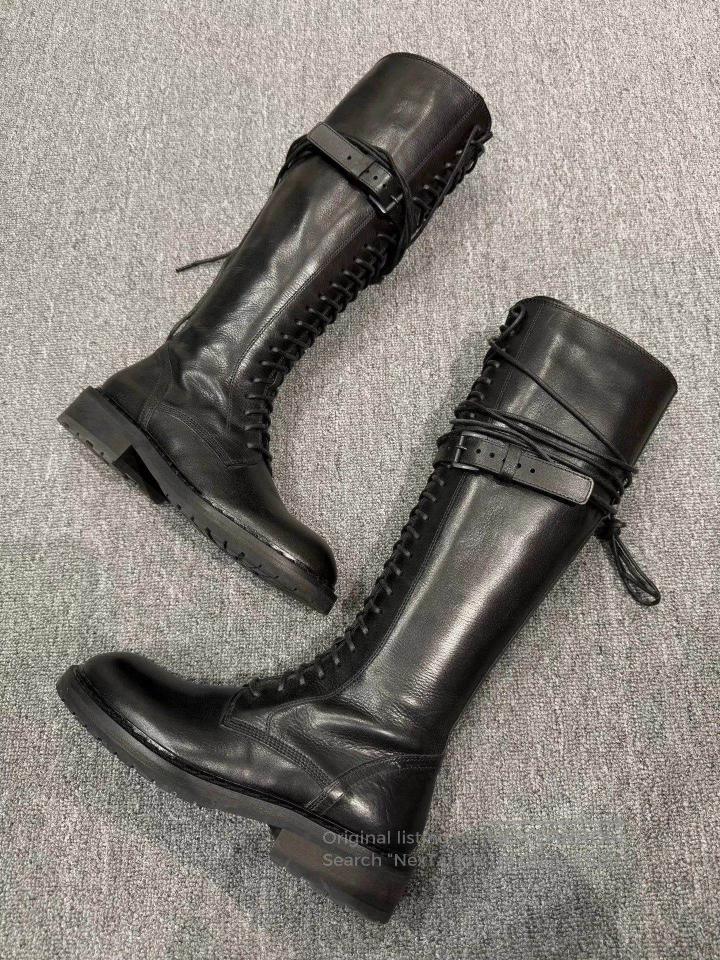 Ann Demeulemeester Ann Demeulemeester Black Lace-Up Boots. Size US 6 / IT 36 - 4 Thumbnail