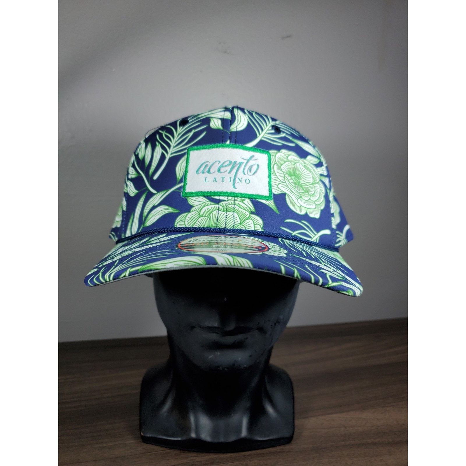 Imperial Acento Latino Hat Floral Snapback Cap Imperial Blue & Green Size ONE SIZE - 2 Thumbnail