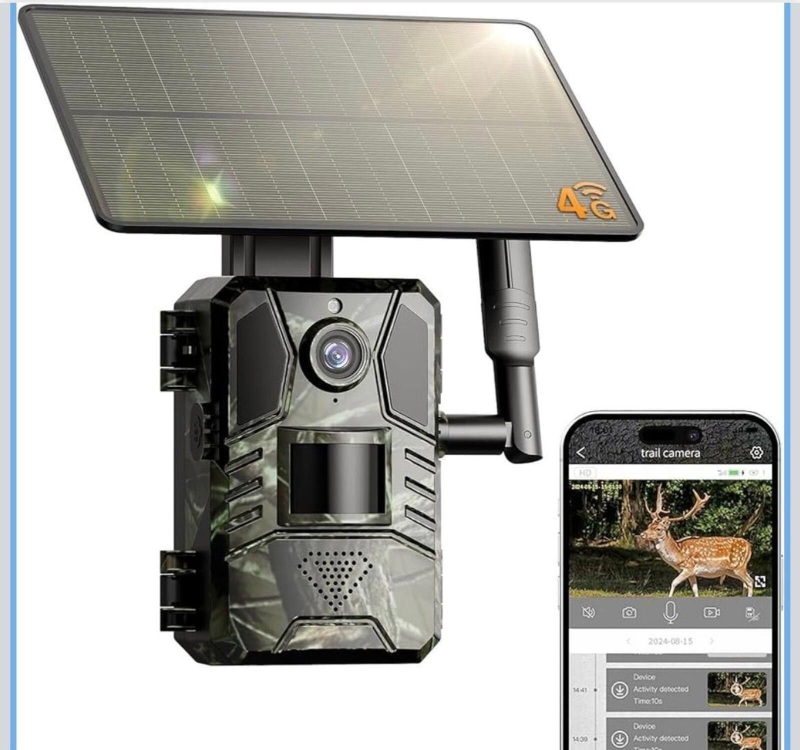 Other Trail Cam 2k HD Live View Cellular SIM 4G Game Camera Solar Size ONE SIZE - 2 Thumbnail