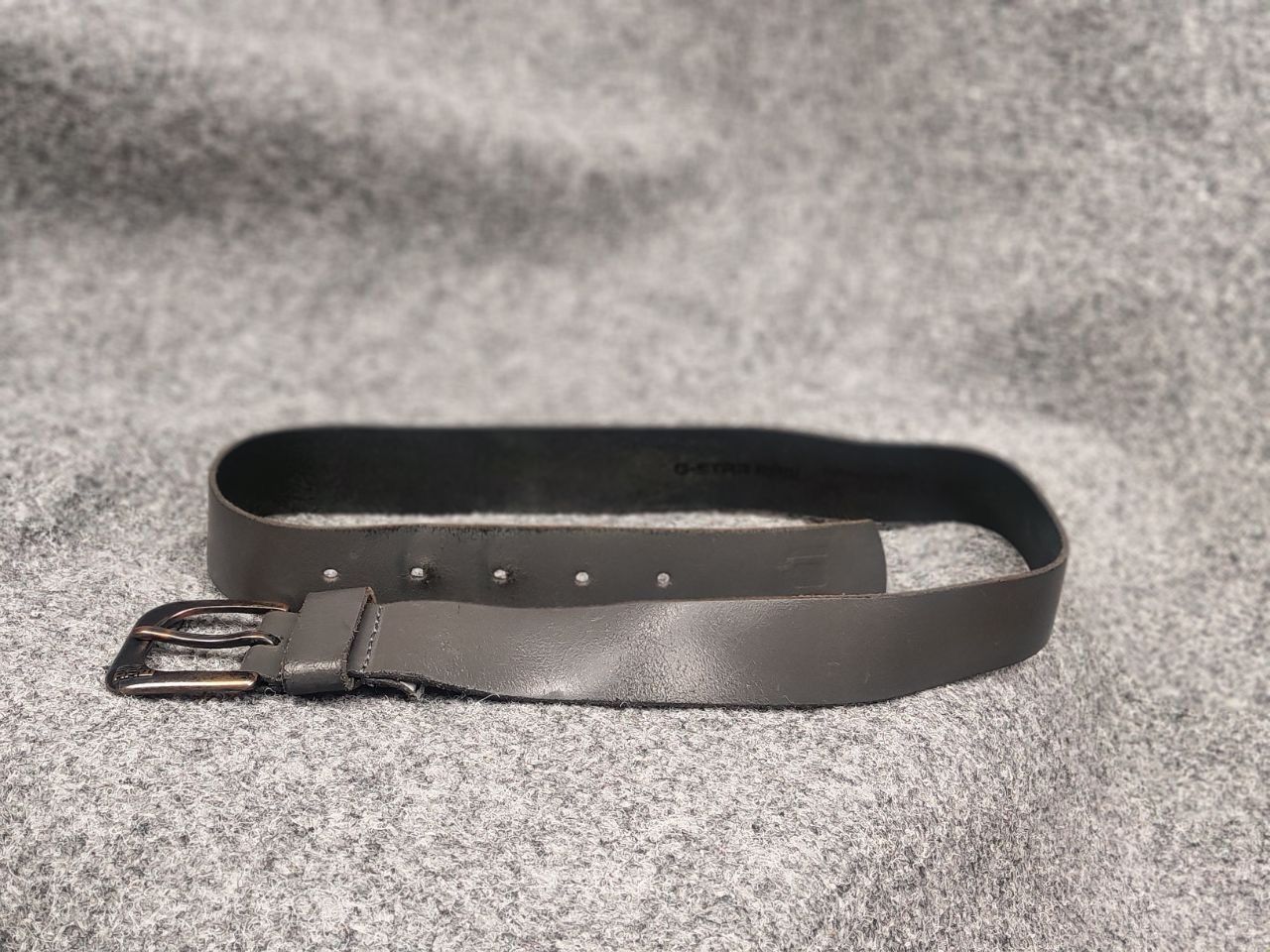 G-Star G Star raw Gray Leather Mini Logo Vintage Style Belt Y2K Size ONE SIZE - 6 Thumbnail