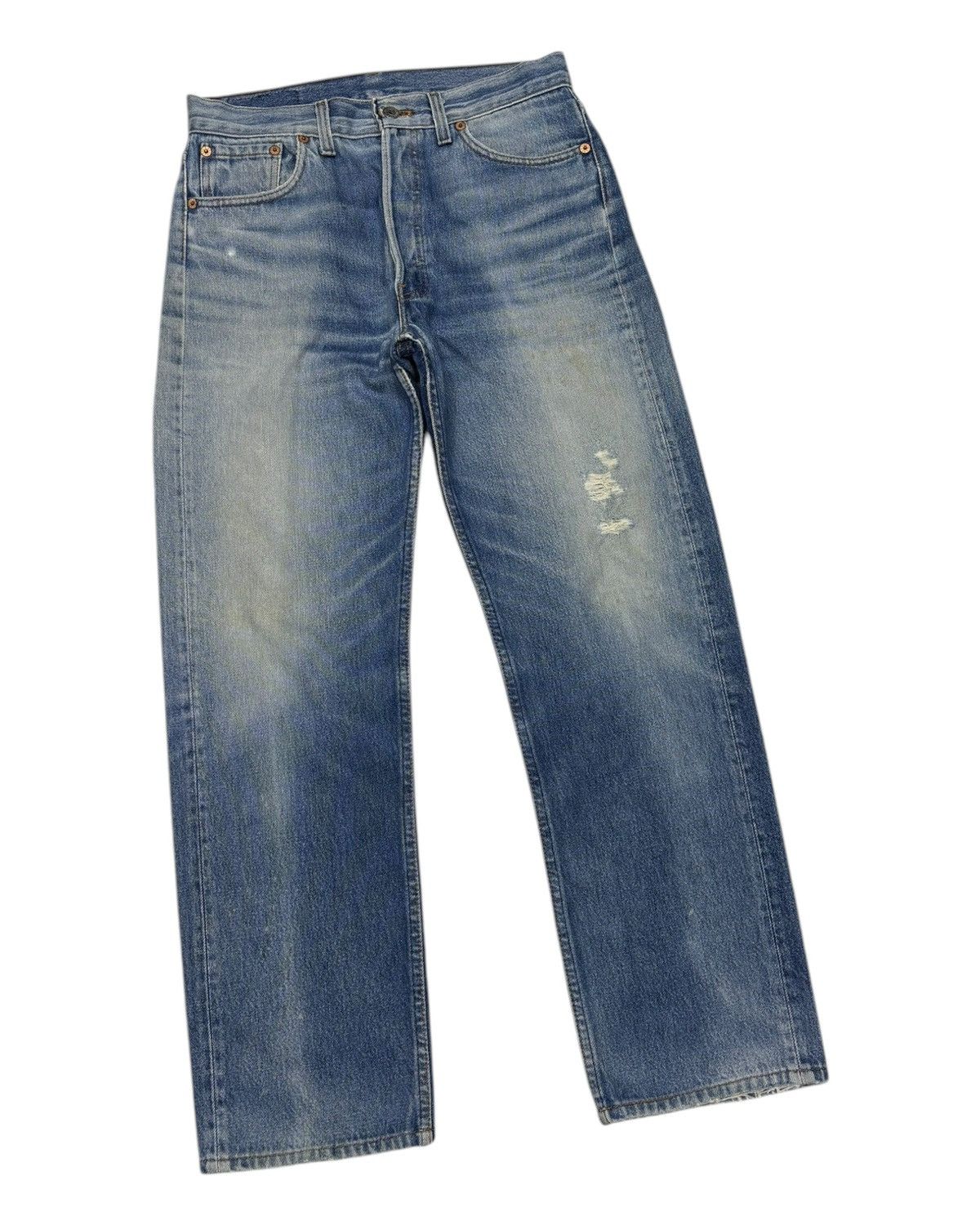 Levi's Vintage Levis 501 Distressed Denim Nice Faded 524 Size US 29 - 3 Thumbnail