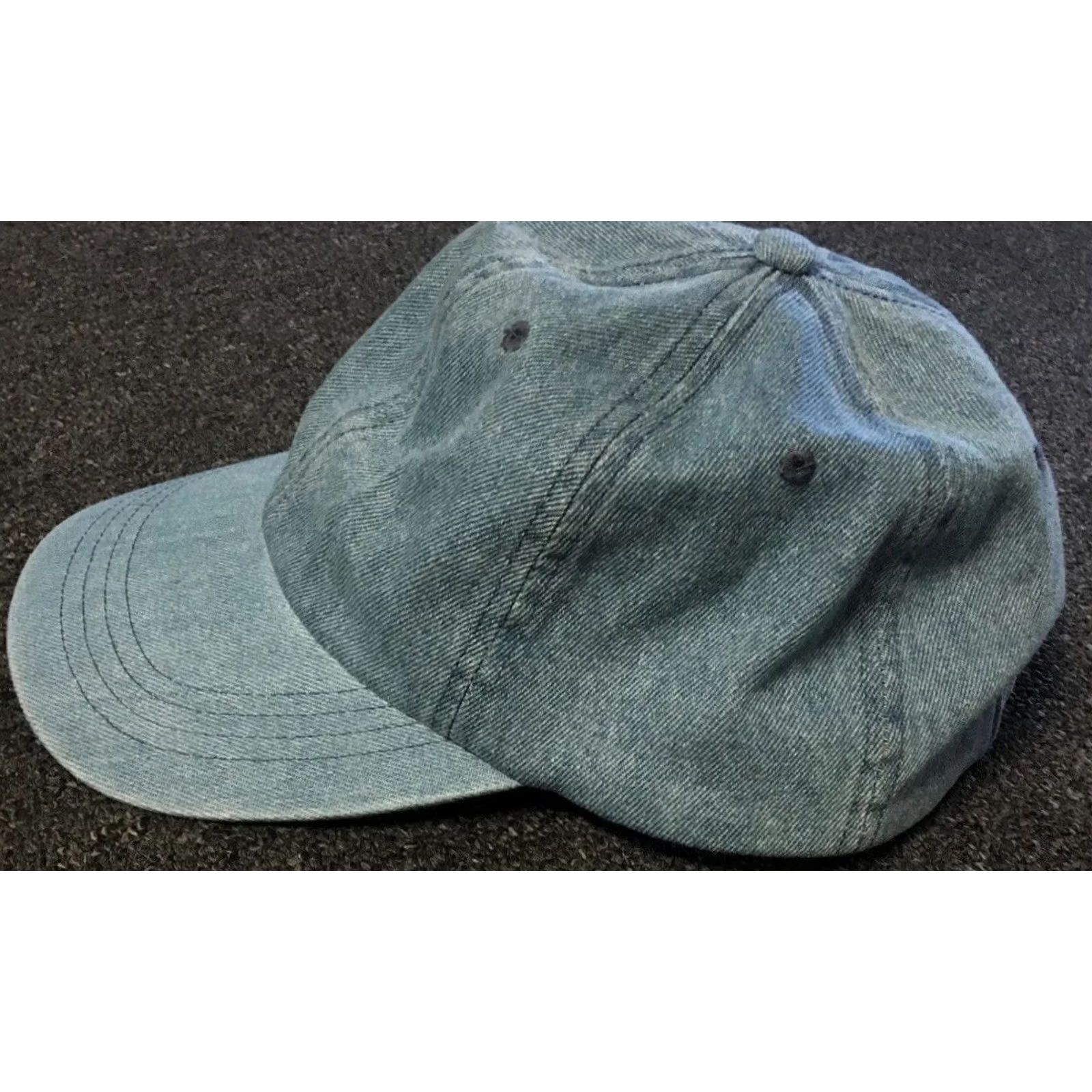 Vintage Vtg 90s Denim Strapback Hat Baseball Cap Men Adjustable Blue Grunge Biker Surf Polo City USA Trucker Army Rockabilly Surf USA Mens Size US M / EU 48-50 / 2 - 3 Thumbnail