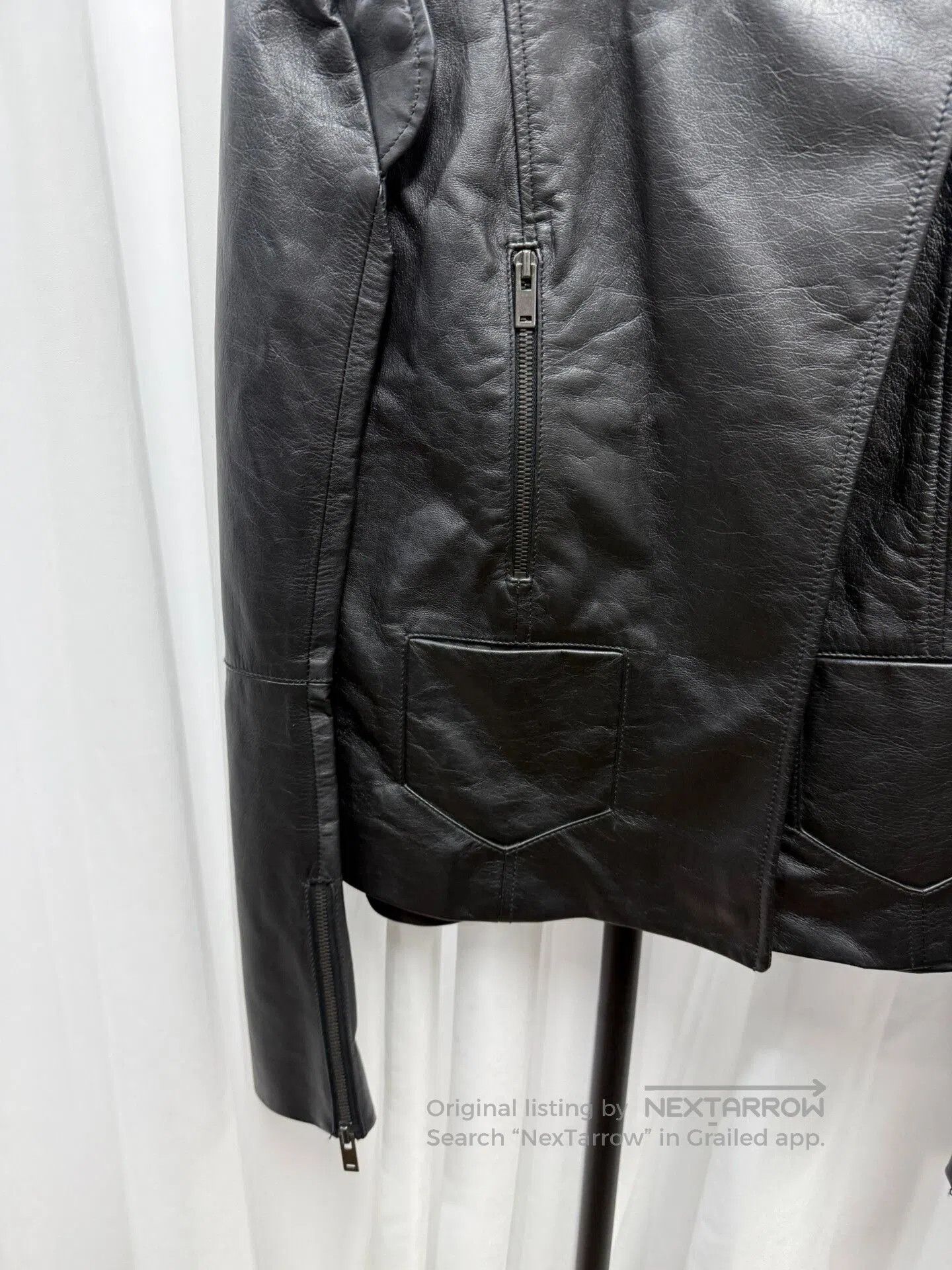 Maison Margiela Maison Margiela Slant Zipper Detachable Sleeves Leather Jac Size US XXS / EU 40 - 5 Thumbnail