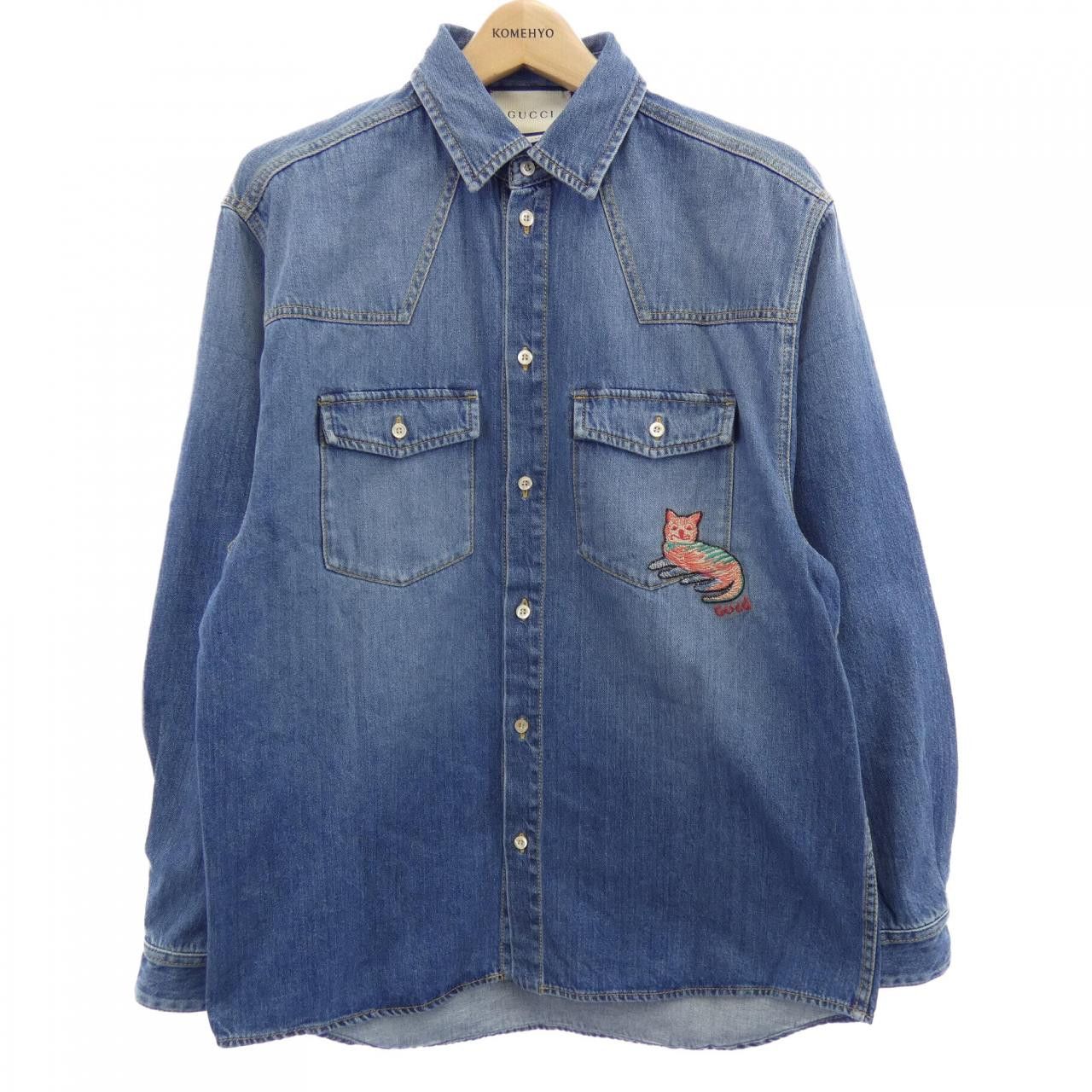 Gucci Gucci Gucci Shirt Textile Dress Shirt 633935 XDBEX DUTY FREE for USA Size ONE SIZE - 1 Thumbnail