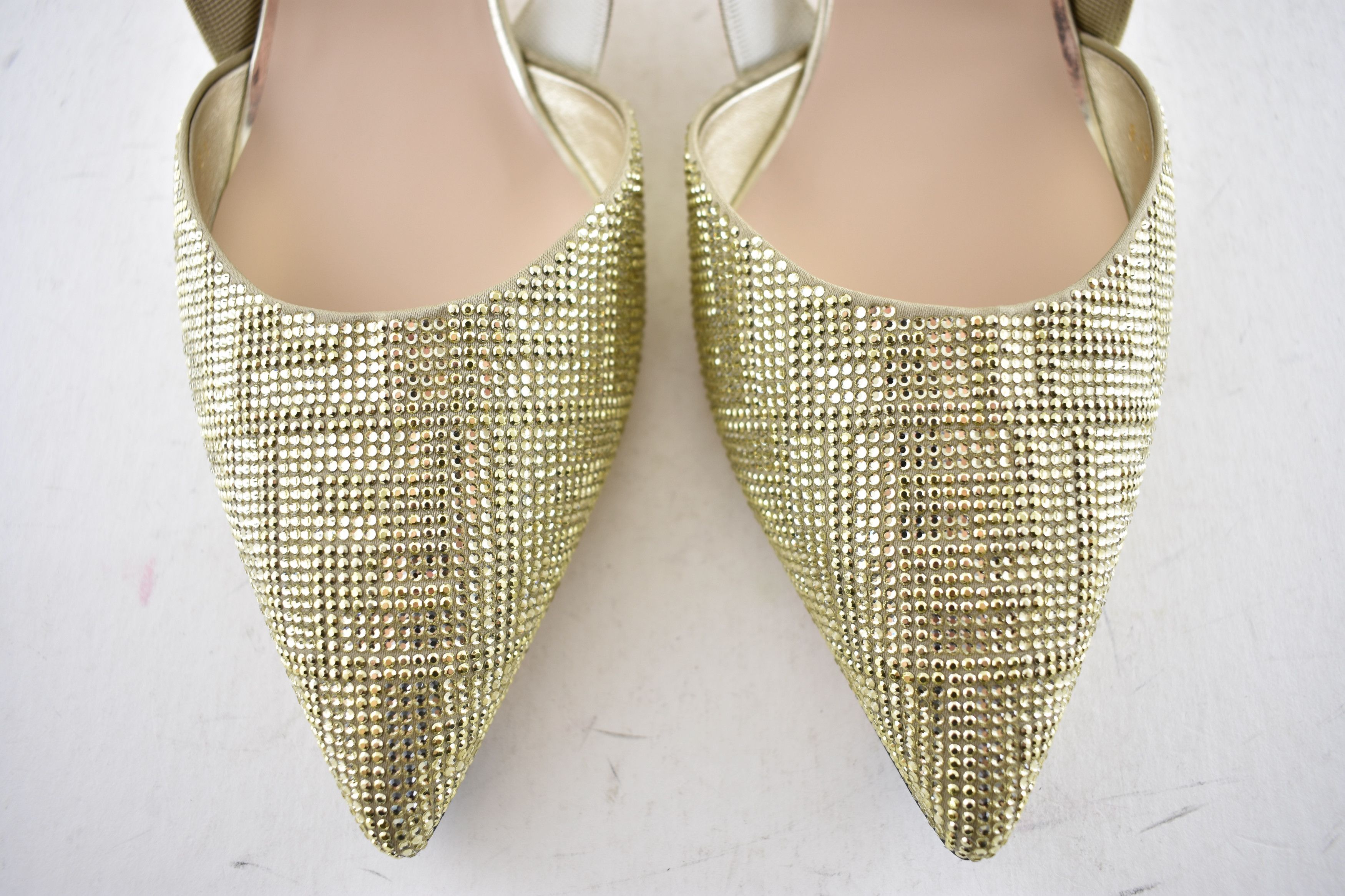 Fendi Colibri 55mm Strass Crystal FF Logo Slingback Heel Pump 42 Size US 12 / IT 42 - 10 Thumbnail