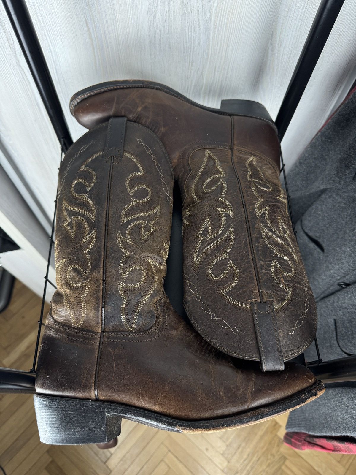 Dan Post Dan Post Vintage Men’s Brown Used Cowboy Western Boots 9EW Size US 9 / EU 42 - 12 Thumbnail