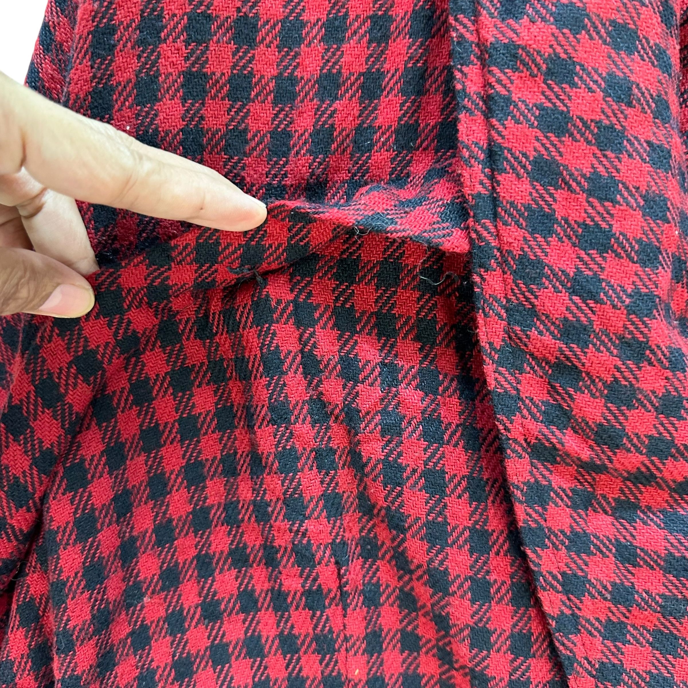 Vintage Vintage 90's PASTEL HOUSE Red Checked Crop Jacket #A71-1727 Size M / US 6-8 / IT 42-44 - 5 Thumbnail