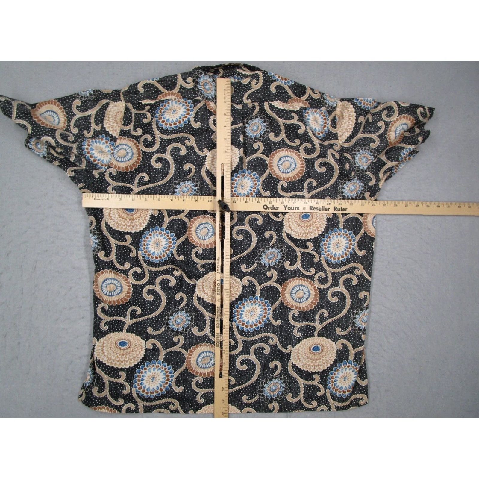 Reyn Spooner VINTAGE Reyn Spooner Mens Large Black Hawaiian Shirt Short Sleeve Button Up Size US L / EU 52-54 / 3 - 5 Thumbnail