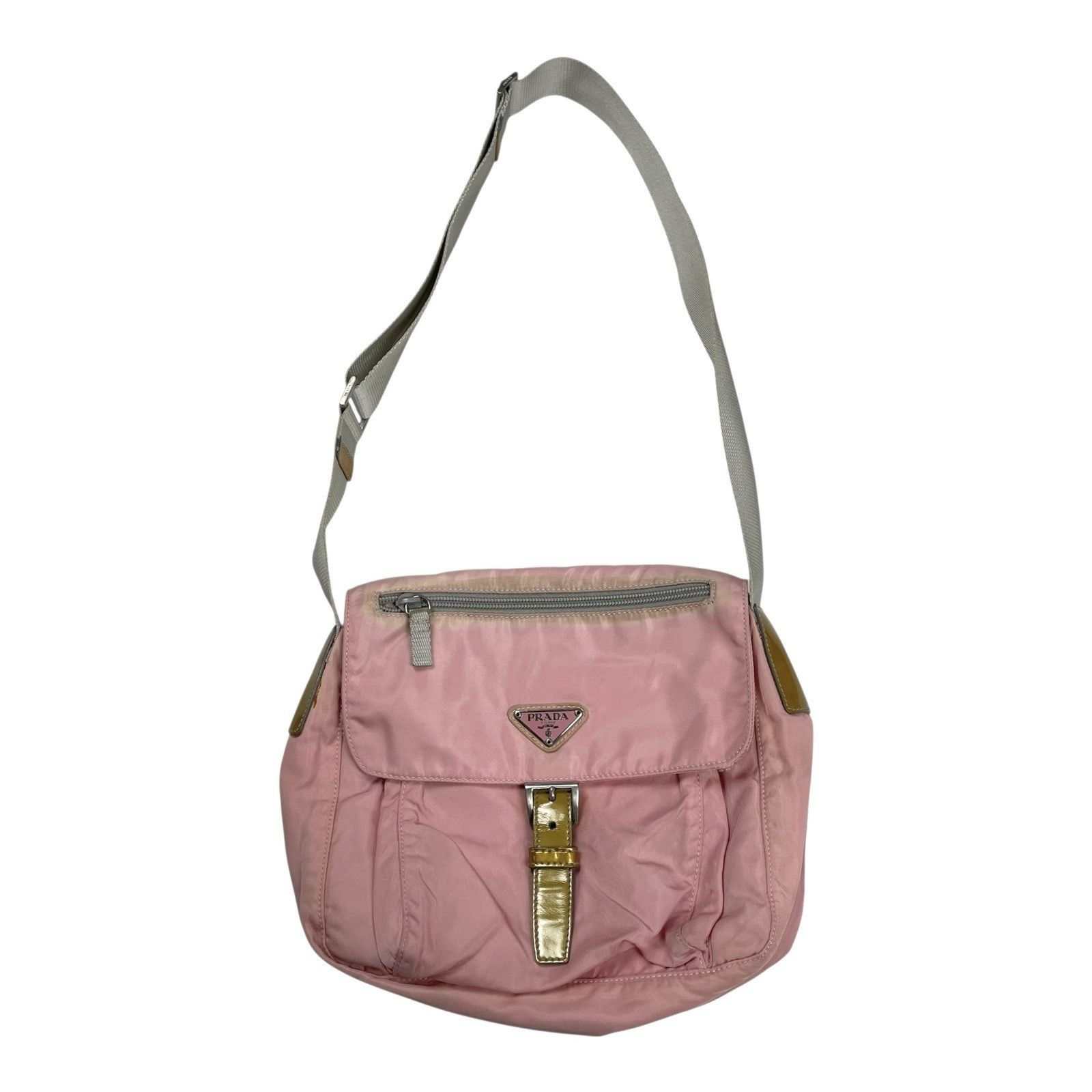 Prada Prada Shoulder Bag Pink Nylon Crossbody Bag Size ONE SIZE - 1 Thumbnail