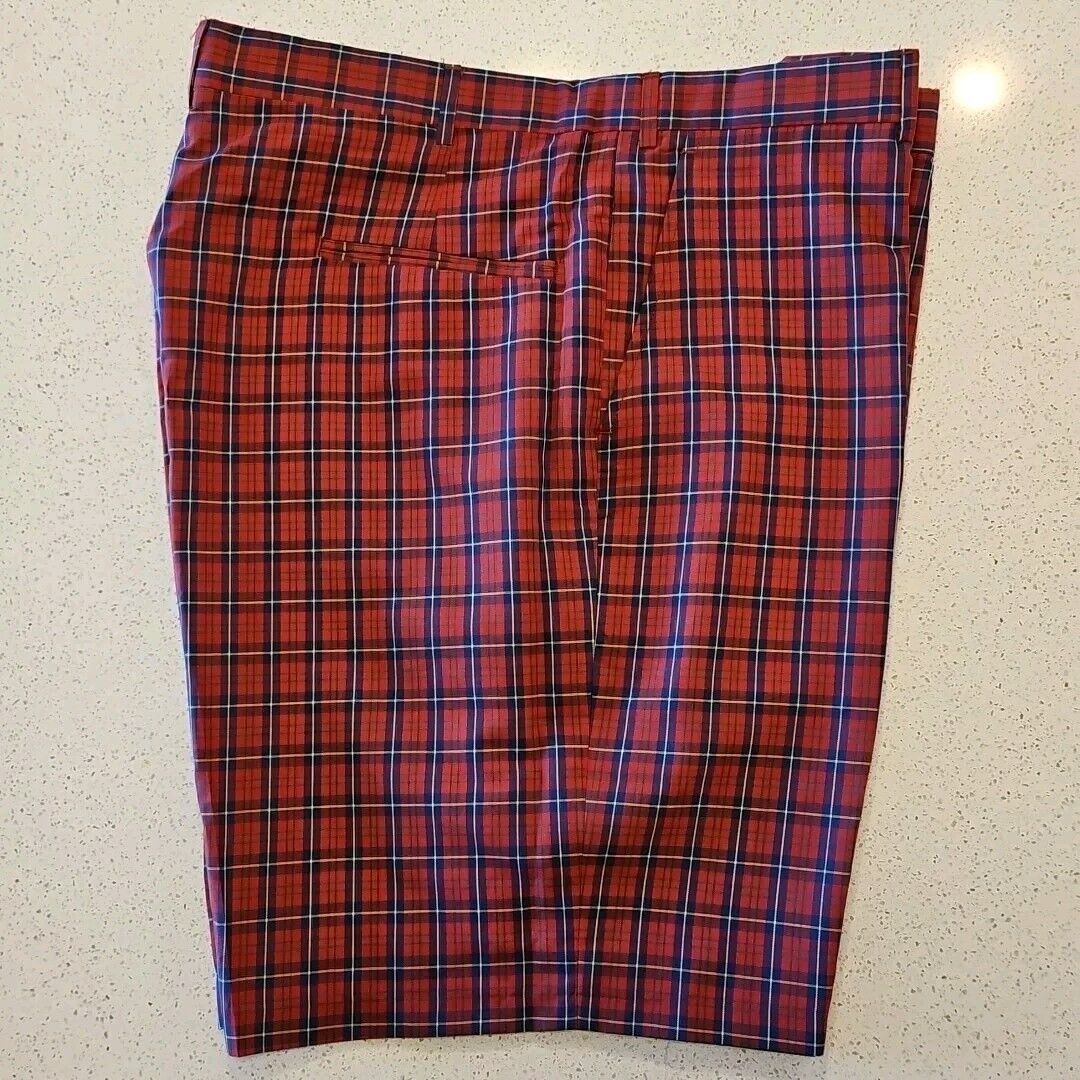 Vintage Vintage Wallace Plaid Shorts Mens 38 Red Tartan Surf Skate H Size US 38 / EU 54 - 2 Thumbnail