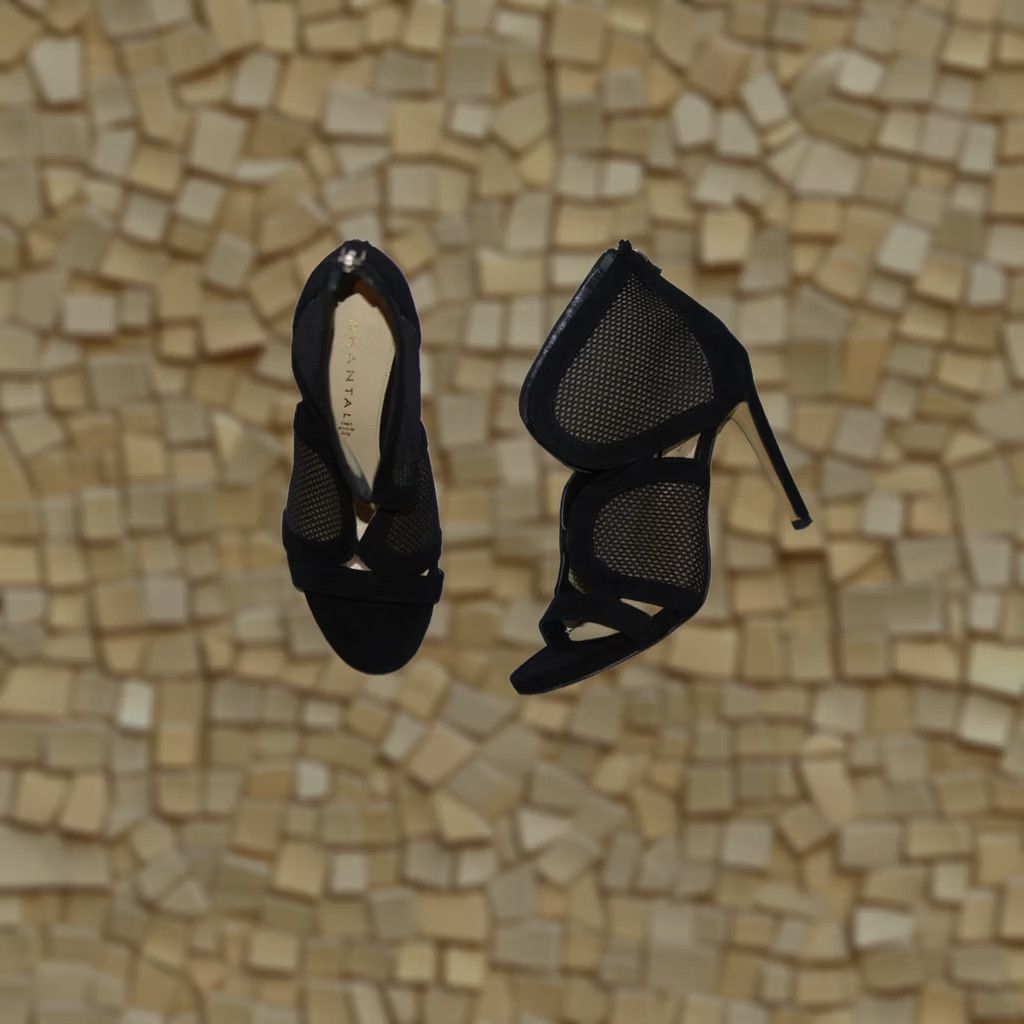 Vintage Womens Chantal Suede High Heels Handmade in Italy Size 39 Pump Black Stiletto Heel 3-3.9 in US9 Womens Size US 9 / IT 39 - 1 Thumbnail
