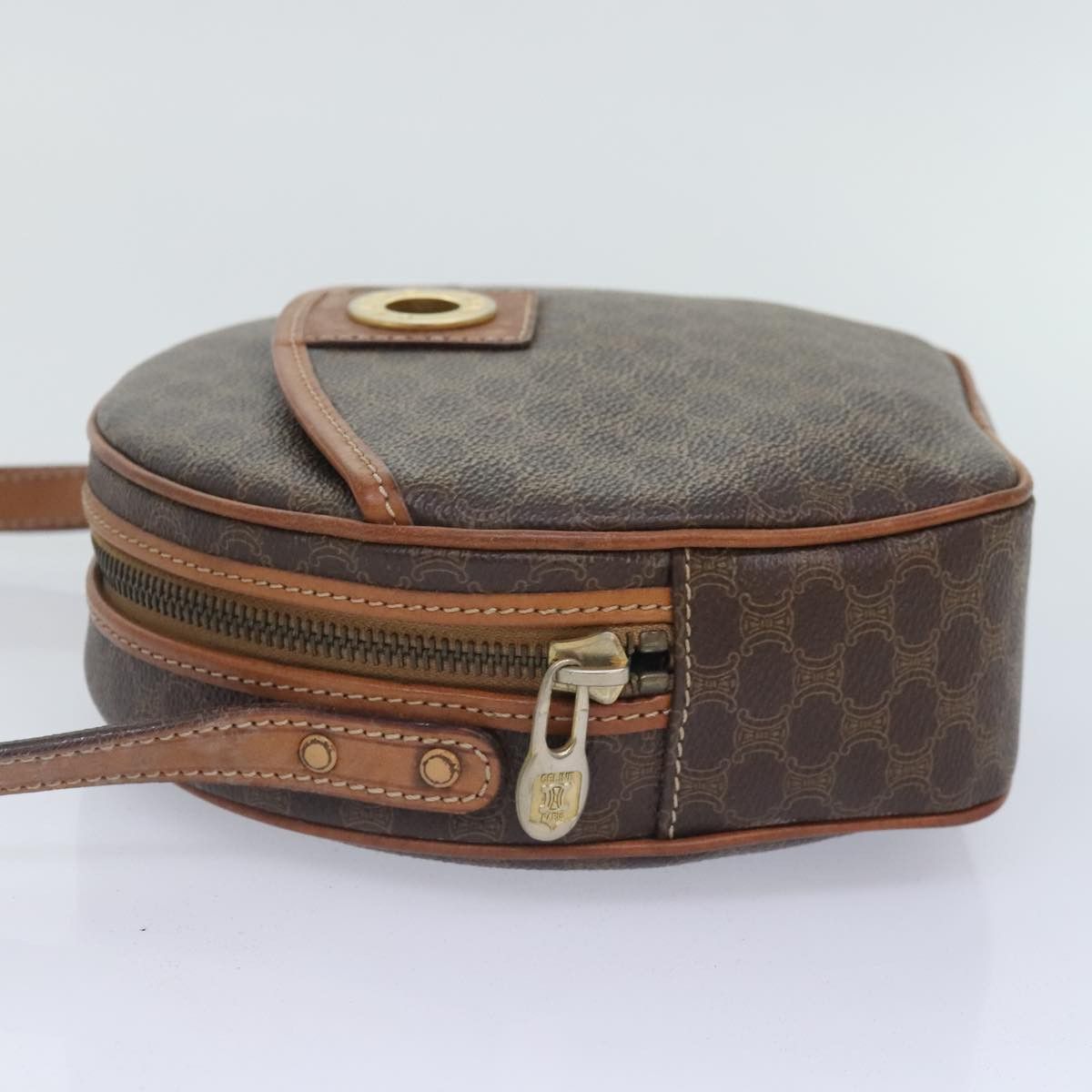 Celine CELINE Macadam Canvas Shoulder Bag Pvc Leather Brown Gold Size ONE SIZE - 3 Thumbnail