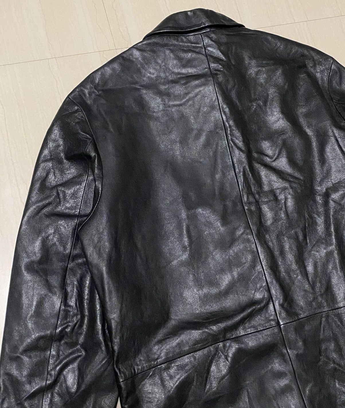 Balenciaga Balenciaga - 1997 Leather Zip-up Jacket Size US L / EU 52-54 / 3 - 11 Thumbnail