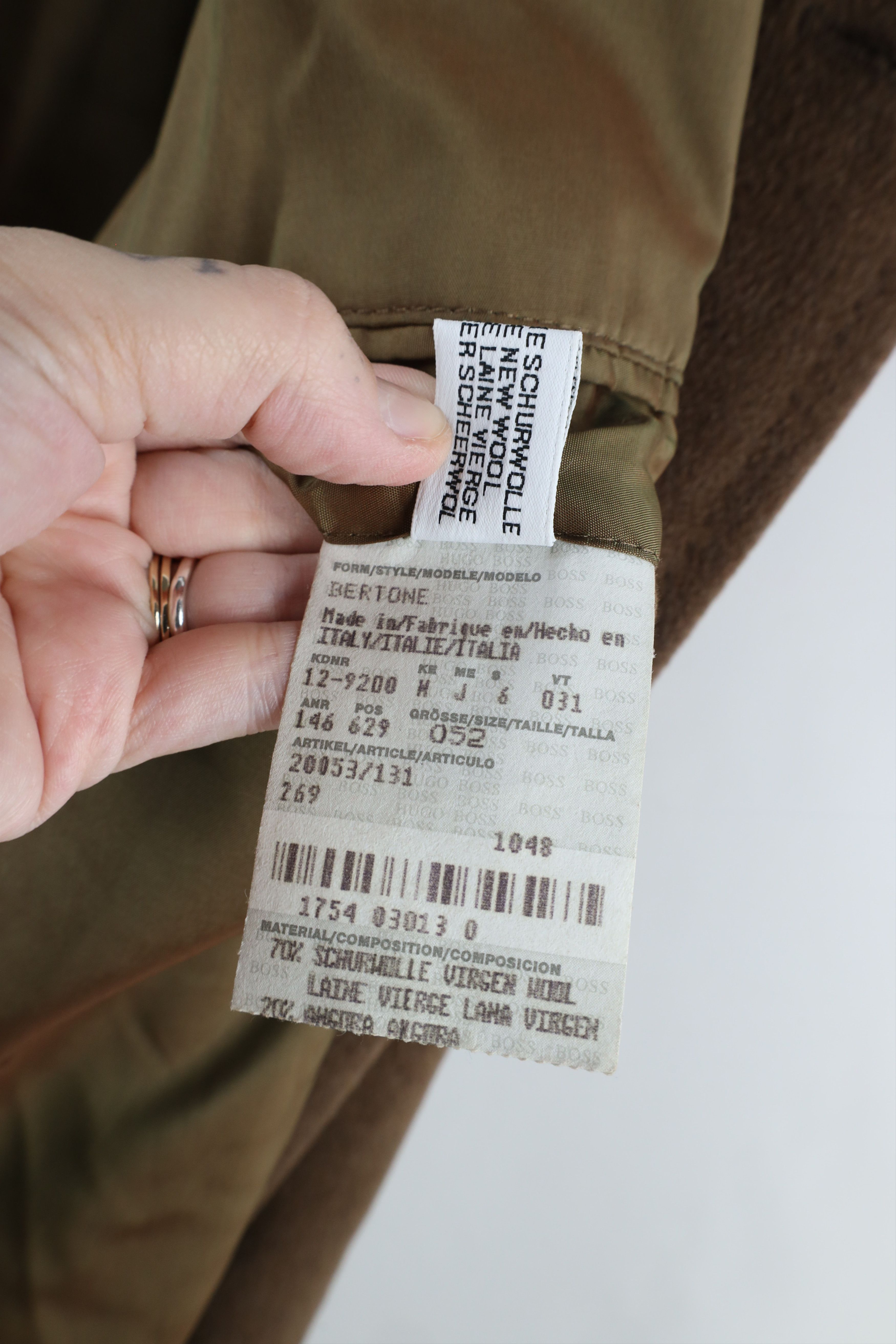 Hugo Boss × Vintage Vintage Hugo Boss Angora Blend Full Length Overcoat Jacket Size US XXL / EU 58 / 5 - 11 Thumbnail