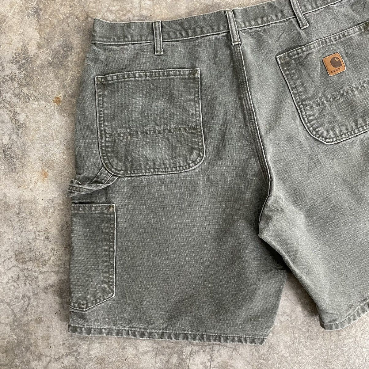 Carhartt Vintage Carhartt Faded Moss Green Baggy Shorts Jorts Size US 35 - 4 Thumbnail