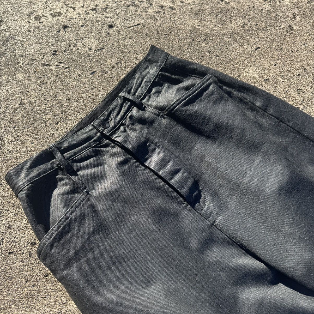 Rick Owens Drkshdw Rick Owens Mastodon Cut Waxed Denim SS17 Size US 29 - 3 Thumbnail