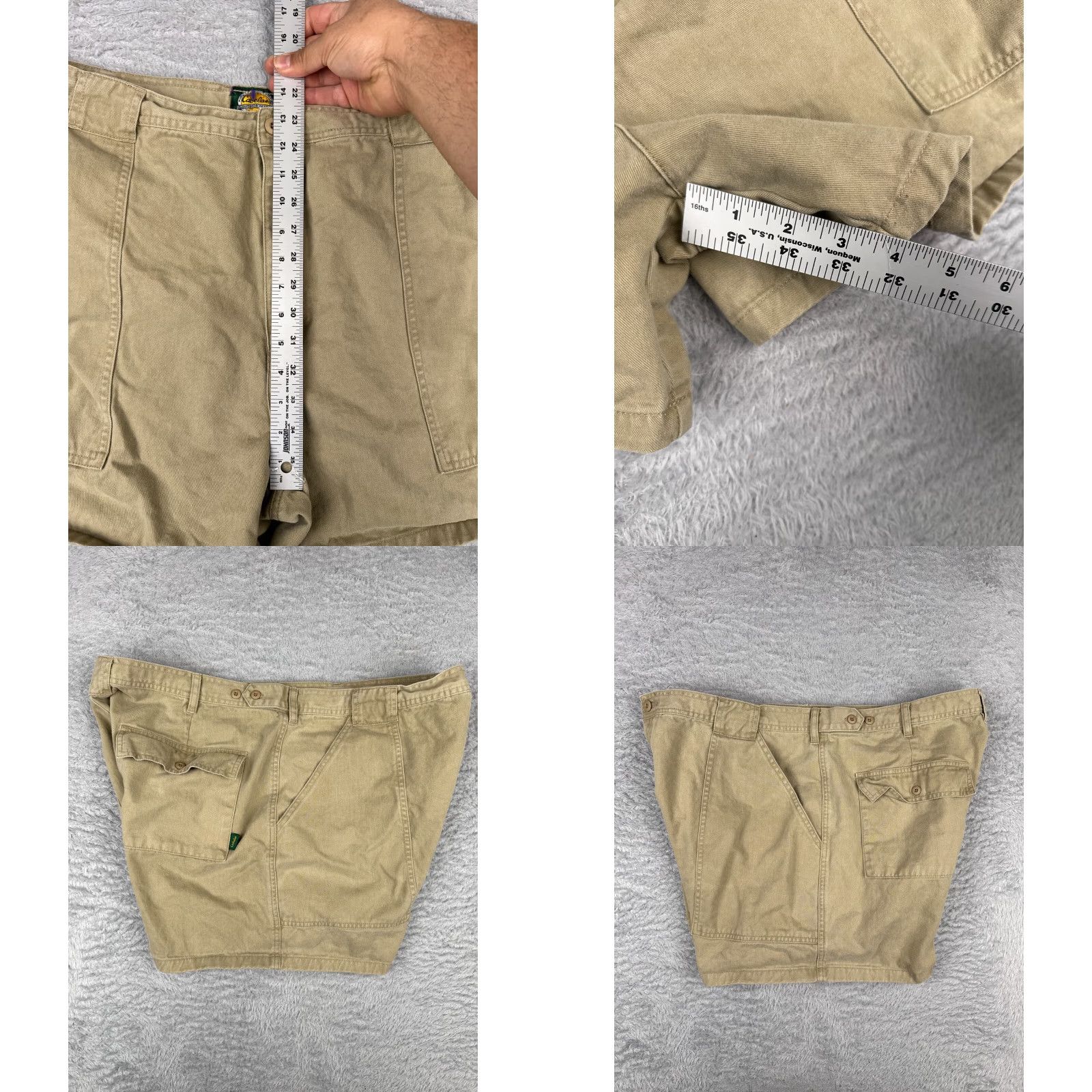 Vintage Cabelas Shorts Men 44 Beige Bush Pockets 100% Cotton Twill Adjustable Hike 44x4 Size US 44 / EU 60 - 8 Thumbnail