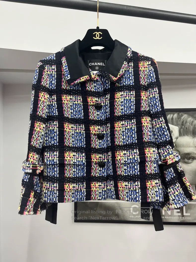 Chanel Colourful tweed lapel coat