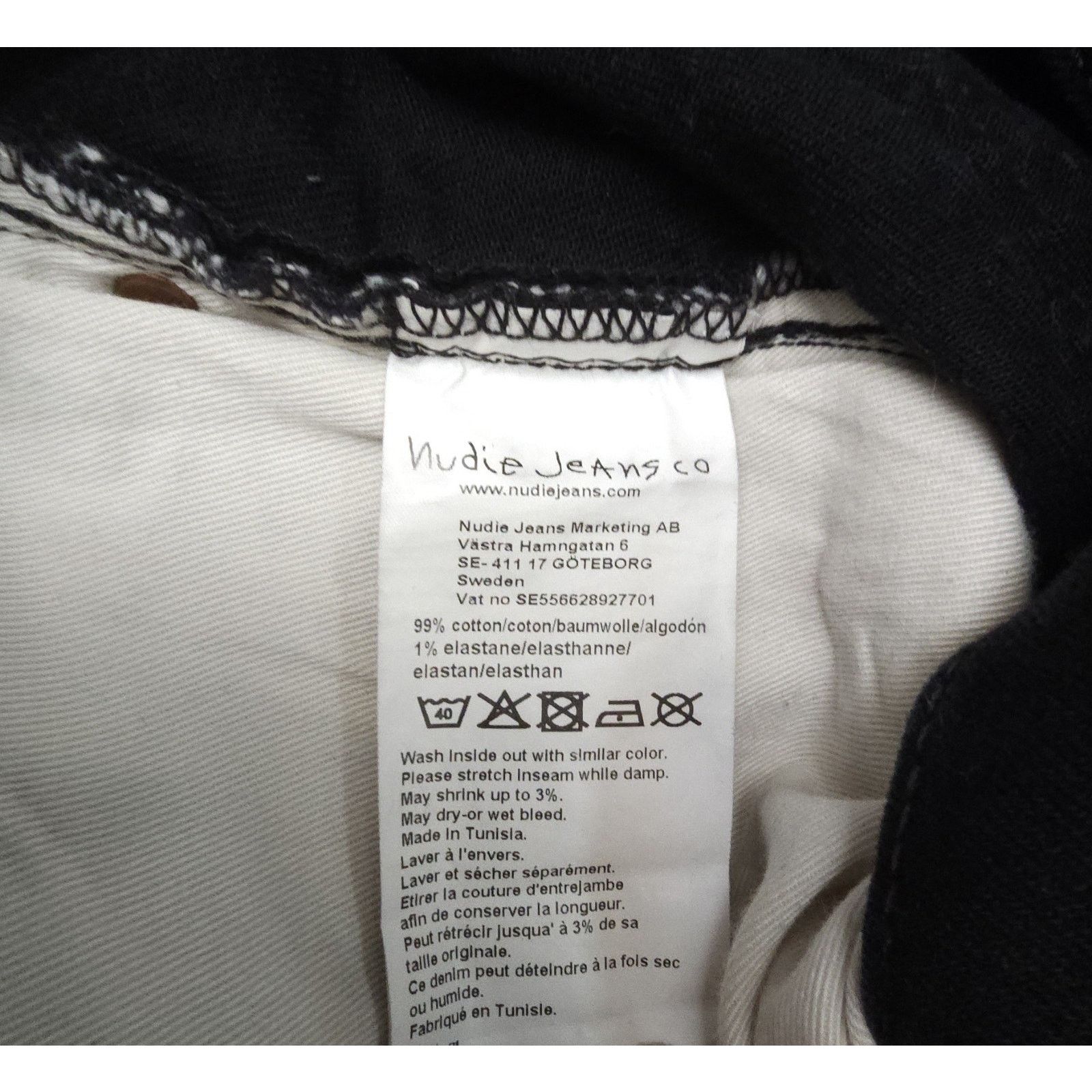 Nudie Jeans Nudie Tight Terry Jeans Skinny In Ever Black Very Nice 34×34 Size US 34 / EU 50 - 8 Thumbnail