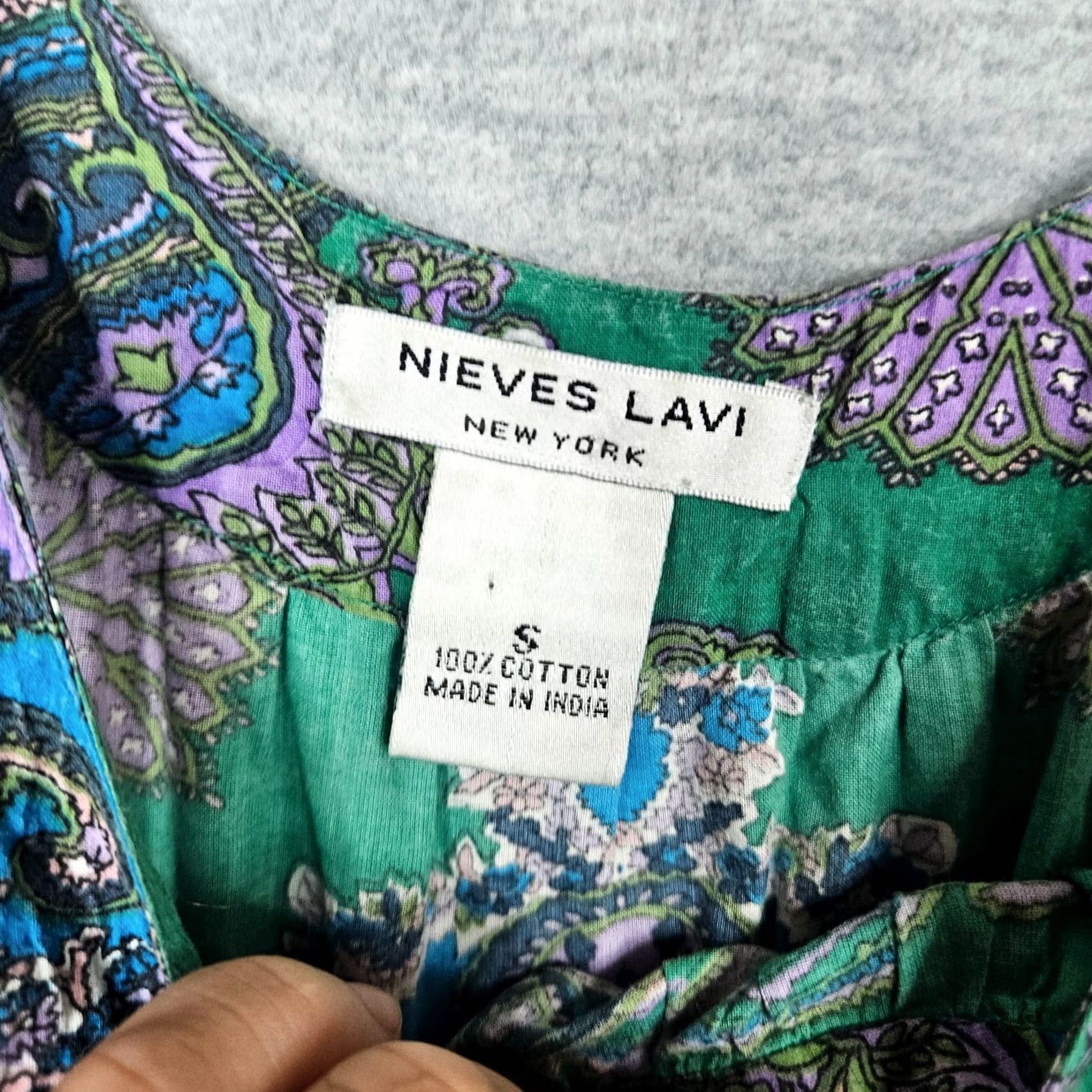 Vintage Nieves Lavi Top Womens S NEW YORK Women Floral Printed Sleeveless Size Size S / US 4 / IT 40 - 6 Thumbnail