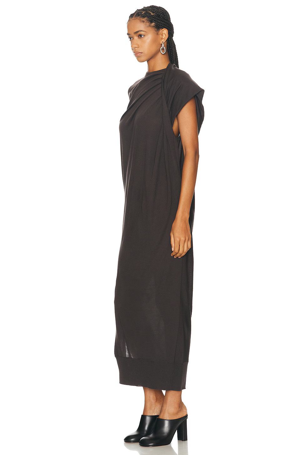 Rick Owens o1y0126 Maxi Dress in Chocolate Brown Size XS / US 0-2 / IT 36-38 - 3 Thumbnail