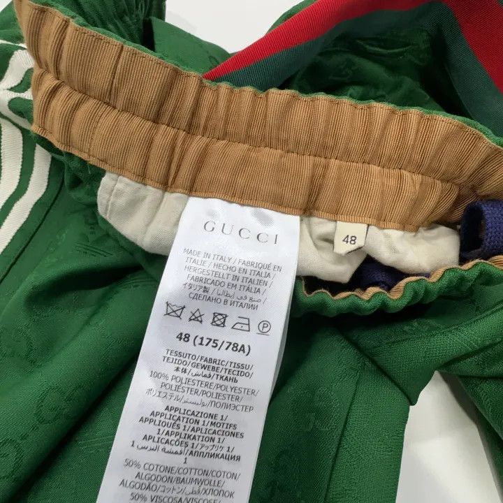 GUCCI Striped Casual Trousers in Green-2507