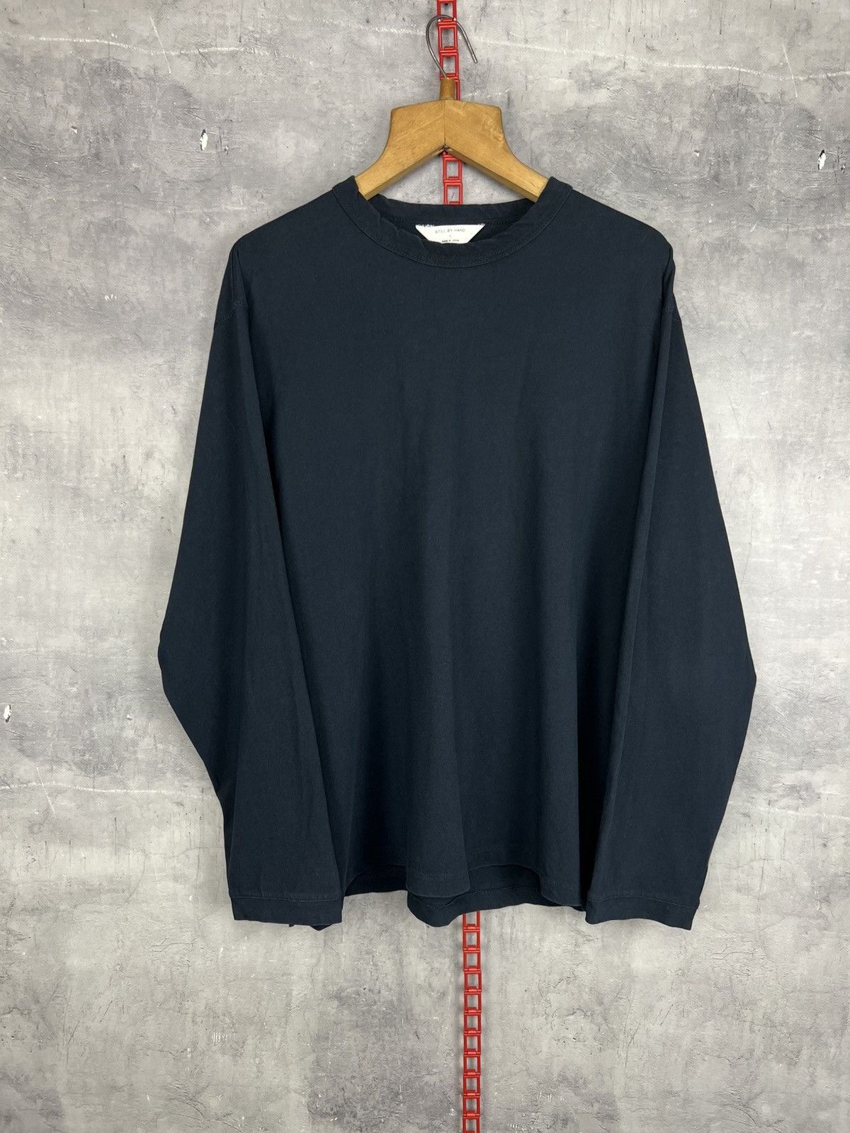 Japanese Brand Still By Hand Long Sleeve Black Navy Size US L / EU 52-54 / 3 - 1 Thumbnail