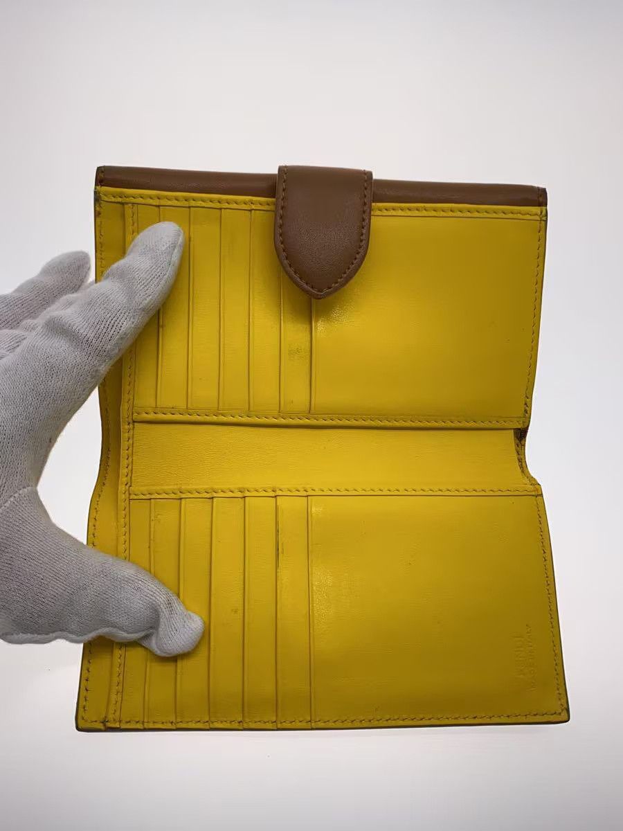 Fendi Fendi Visorway Leather Bi-Fold Wallet Camel Size ONE SIZE - 4 Thumbnail