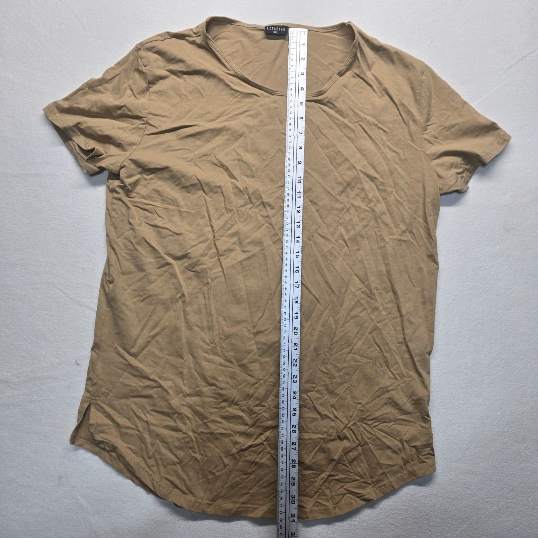 Vintage Letaotao T-Shirt Brown 2XL Regular Short Sleeve Jersey Cotton Blend Men Shirt 90s USA Fall Spring Summer Winter Easy Care Preshrunk Vintage: No Size US XXL / EU 58 / 5 - 5 Thumbnail