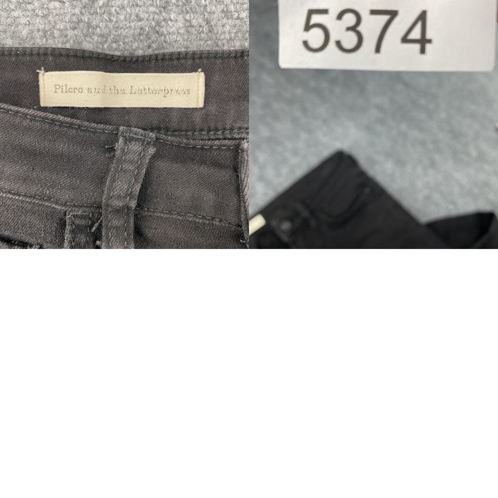 Vintage VINTAGE Pilcro and the Letterpress Jeans Womens 29 Black Skinny Ankle Side Slit Stretch Size 29" - 10 Thumbnail