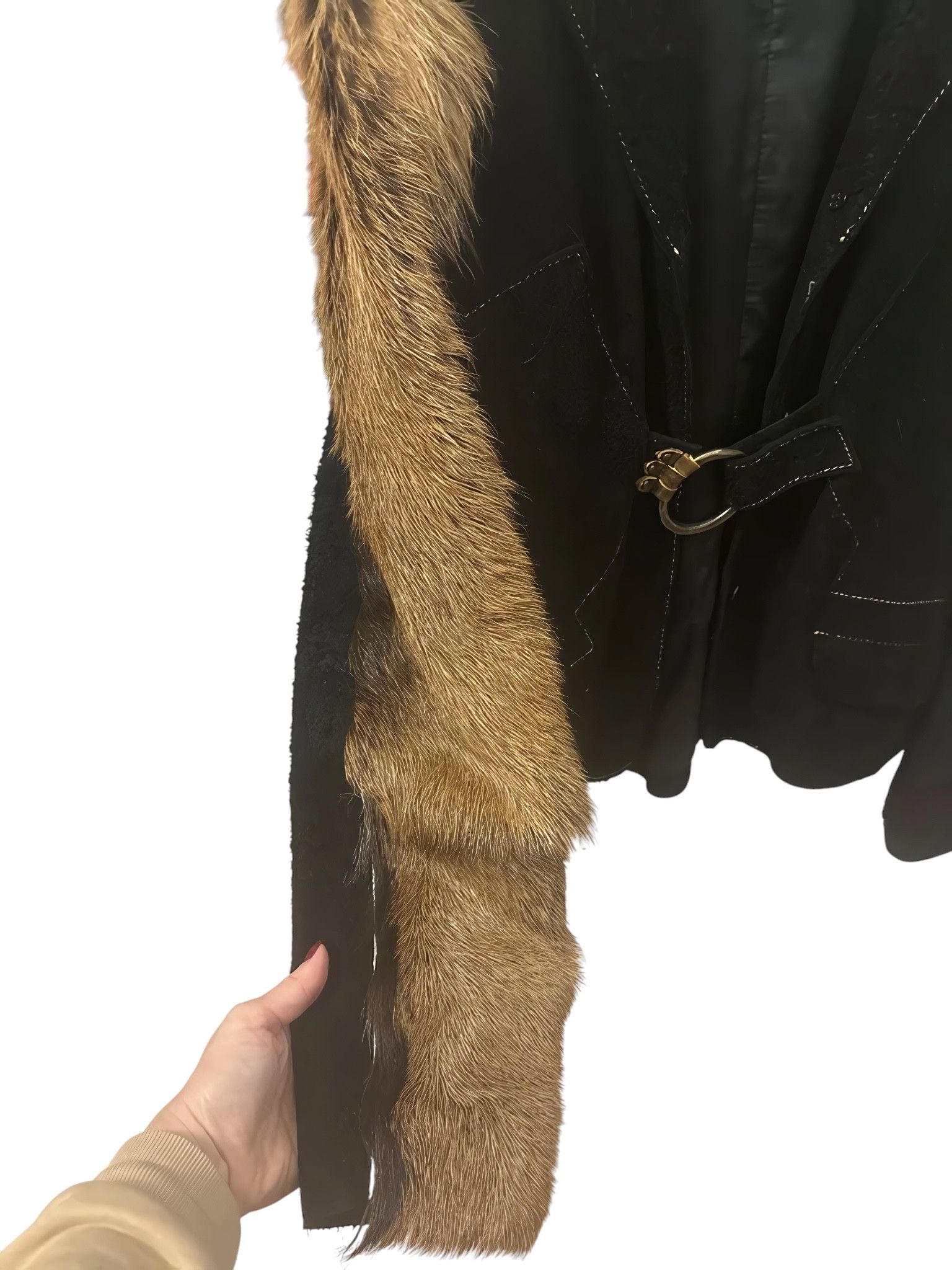 Roberto Cavalli ARCHIVE RAW CUT CALFSKIN LEATHER JACKET Size M / US 6-8 / IT 42-44 - 3 Thumbnail