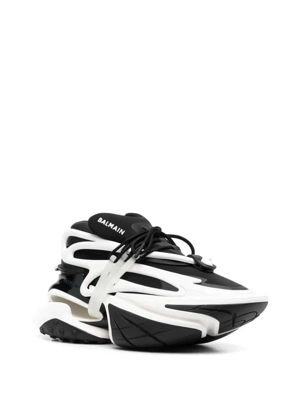 Balmain o1s1wg111225 Unicorn Low-Top Sneakers in Black/White Size US 11 / IT 41 - 2 Thumbnail