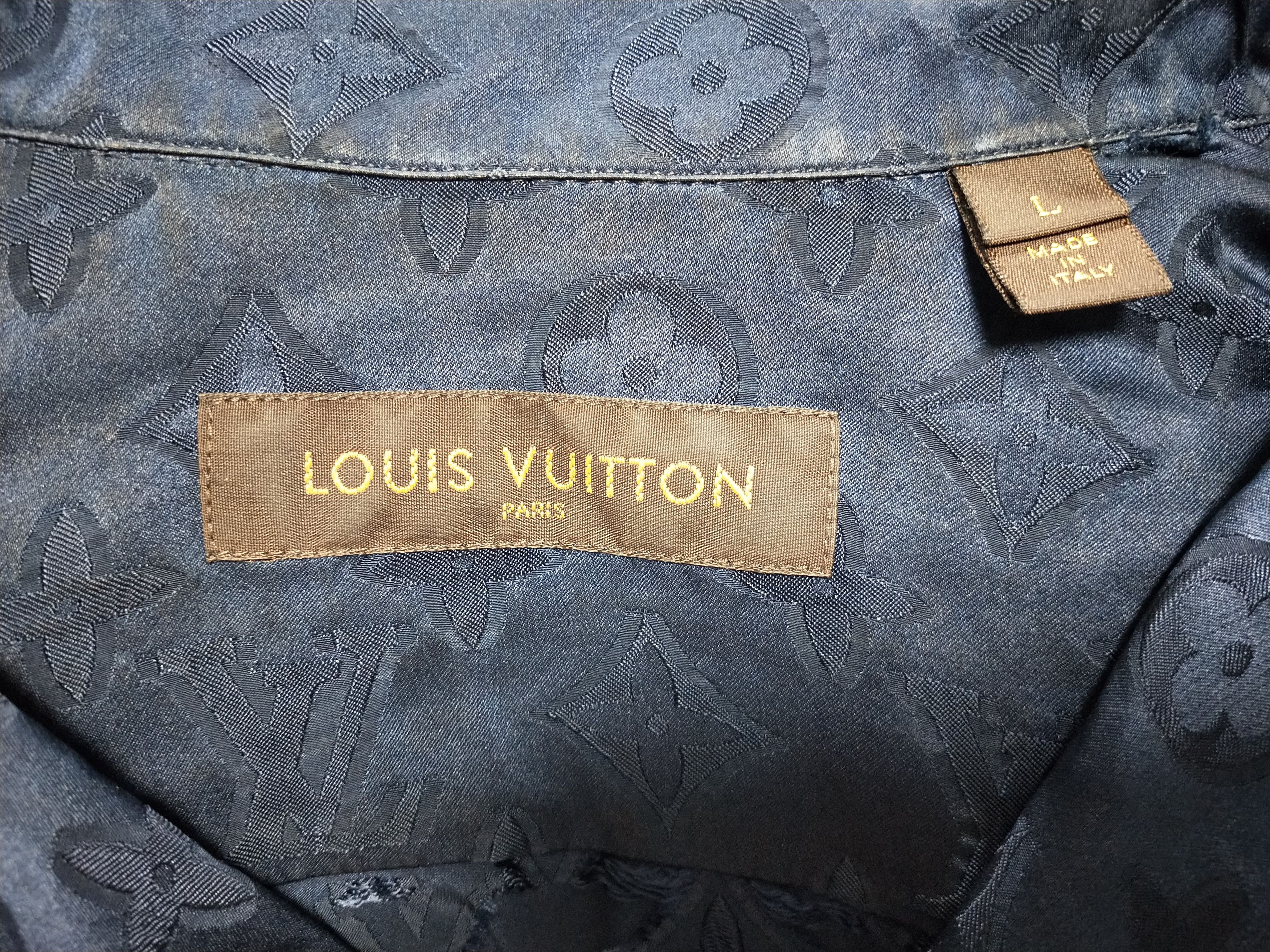 Louis Vuitton × Supreme Monogram Jacquard Silk Shirt Size US L / EU 52-54 / 3 - 4 Thumbnail
