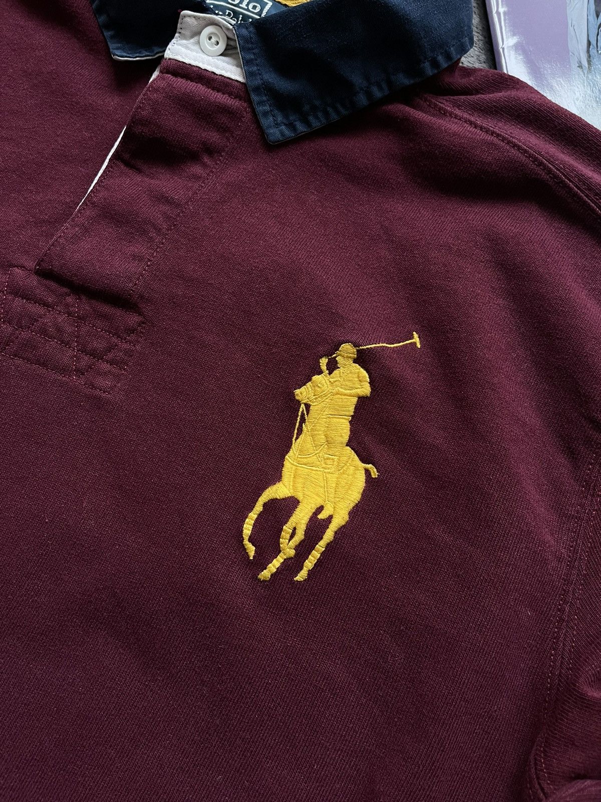 Polo Ralph Lauren × Ralph Lauren × Rugby Ralph Lauren RALPH LAUREN RUGBY SHIRT BIG LOGO VINTAGE STREATWEAR Size US XL / EU 56 / 4 - 4 Thumbnail