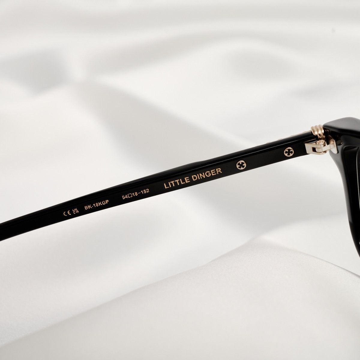 Chrome Hearts CHROME HEARTS LITTLE DINGER BLACK/18KGP GLASSES Size ONE SIZE - 5 Thumbnail