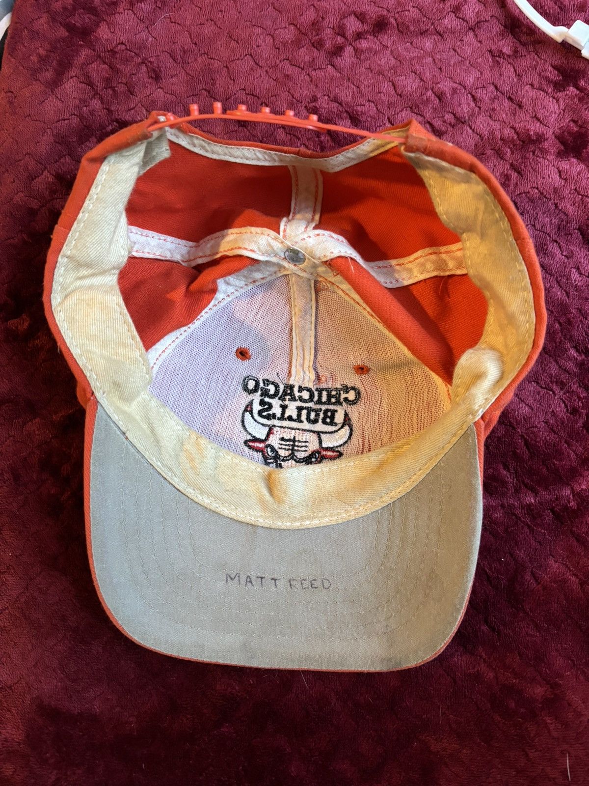 NBA × Vintage Vintage 90’s NBA Chicago Bulls Orange SnapBack Hat Size ONE SIZE - 5 Thumbnail