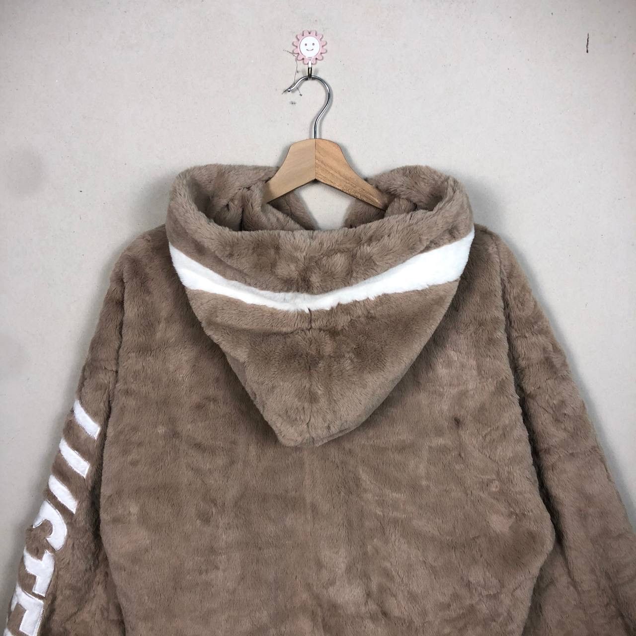 Japanese Brand Avant Garde Luster Faux Fur Fleece Hoodie Colorblock Size US L / EU 52-54 / 3 - 4 Thumbnail