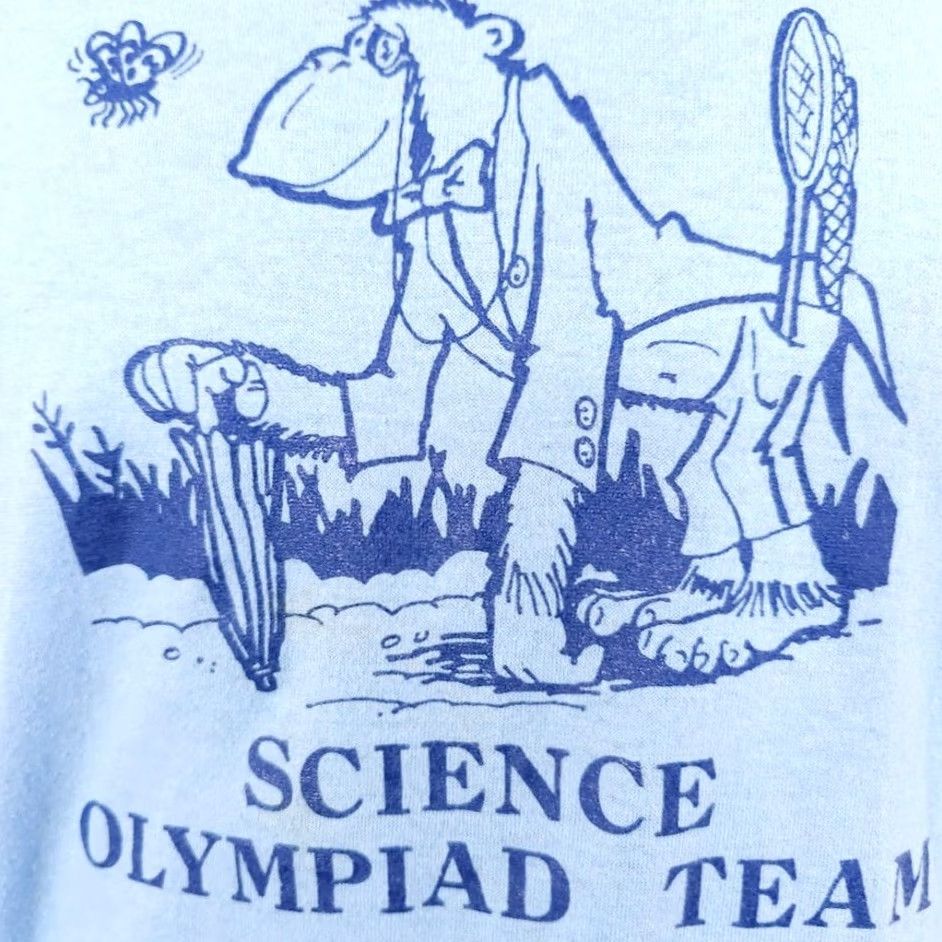 Jerzees VINTAGE Jerzees Science Olympiad T Shirt Mens XS Blue 80s Garrison STEM Made In USA Size US XS / EU 42 / 0 - 3 Thumbnail