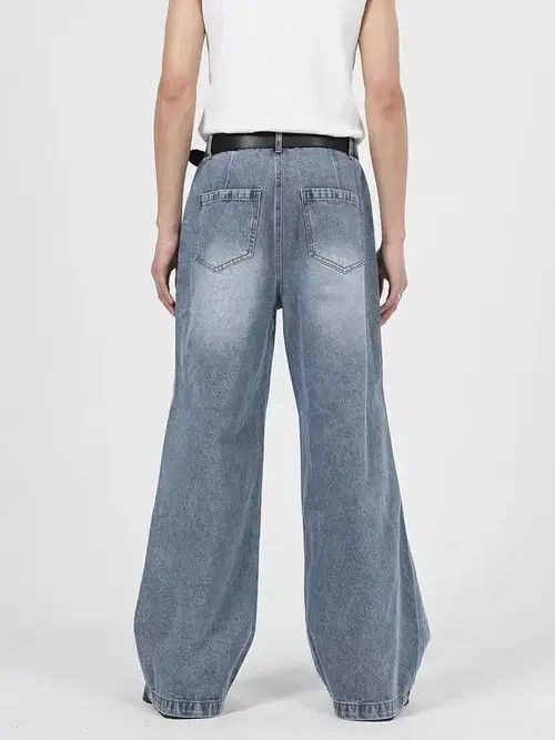 Jean Vintage Pleated Workwear Micro Flare Casual Pants Size US 30 / EU 46 - 3 Thumbnail