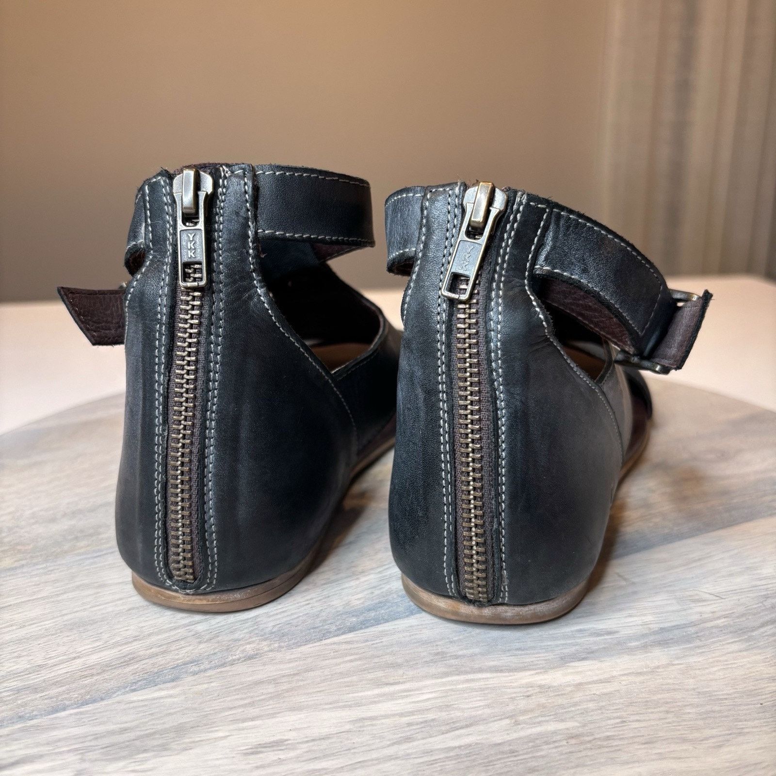 Bed Stu Bed Stu Roan Hali Black Leather Slingback Sandals Size 7.5 Size US 7.5 / IT 37.5 - 6 Thumbnail