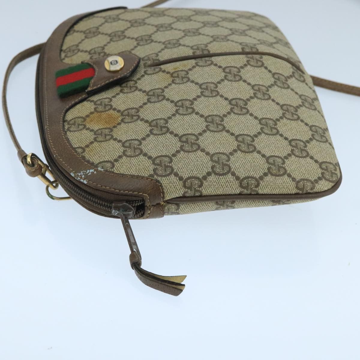 Gucci GUCCI GG Supreme Web Sherry Line Shoulder Bag Beige 904 02 Size ONE SIZE - 4 Thumbnail